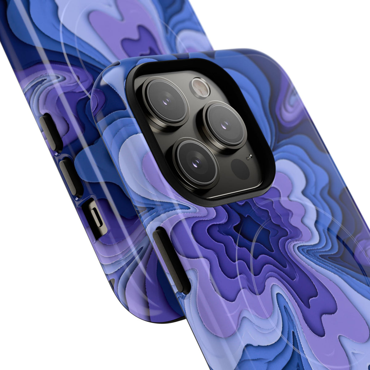 Periwinkle Strata Bloom · Tough 2.0 Magnetic Phone Case for iPhone · Purple