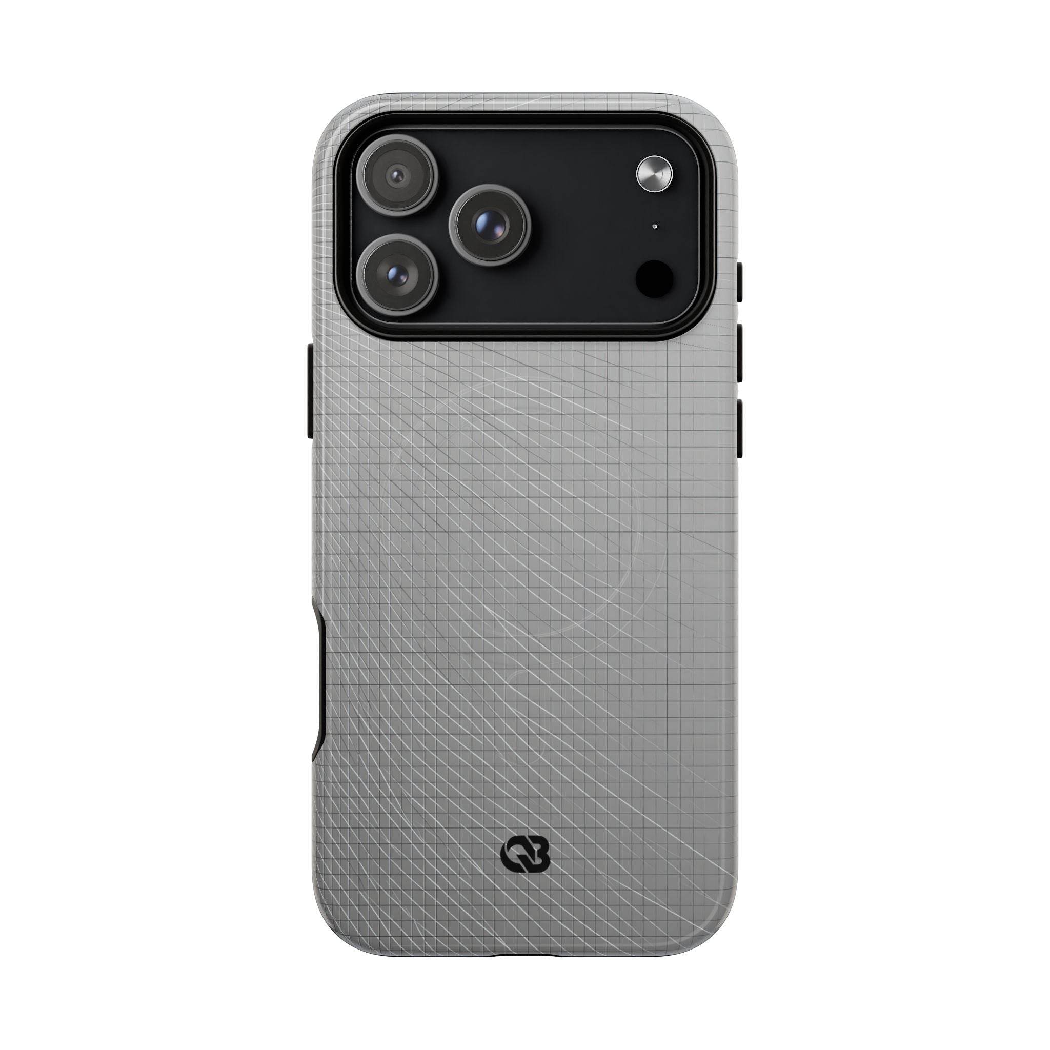 Grey Tough 2.0 Magsafe Phone Case for iPhone - Chrome Mesh Warp