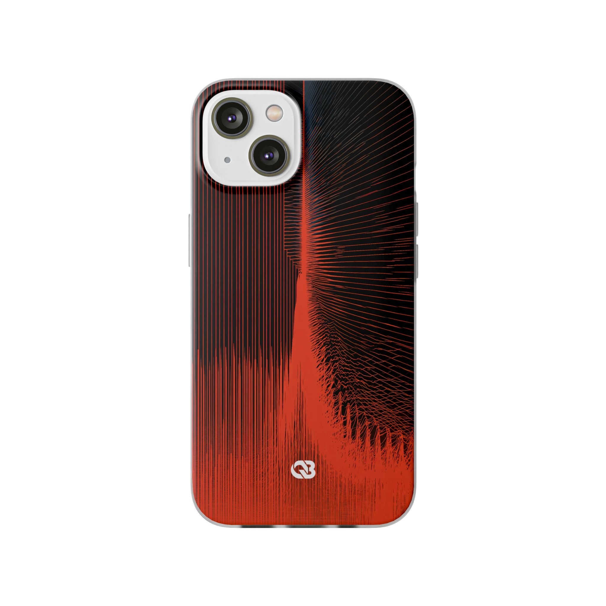Red Lite Phone Case for iPhone - Crimson Frequency Pulse
