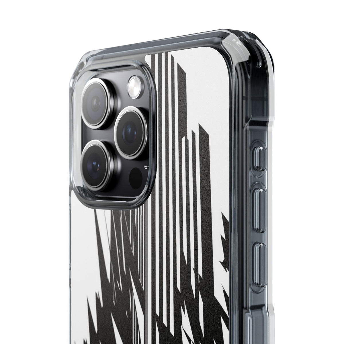 White Impact MagSafe Phone Case for iPhone - Shattered Vector Spire