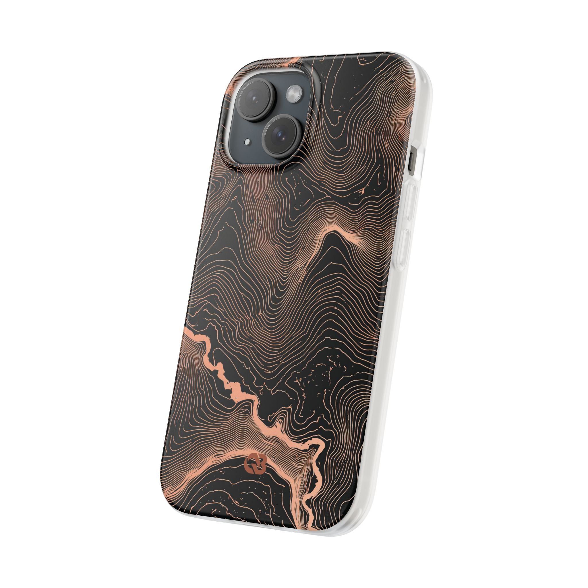 Orange Lite Phone Case for iPhone - Salmon Ridge Topo