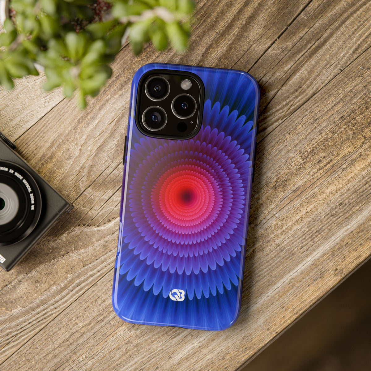 Radial Spectrum Bloom · Tough Phone Case for iPhone · Blue