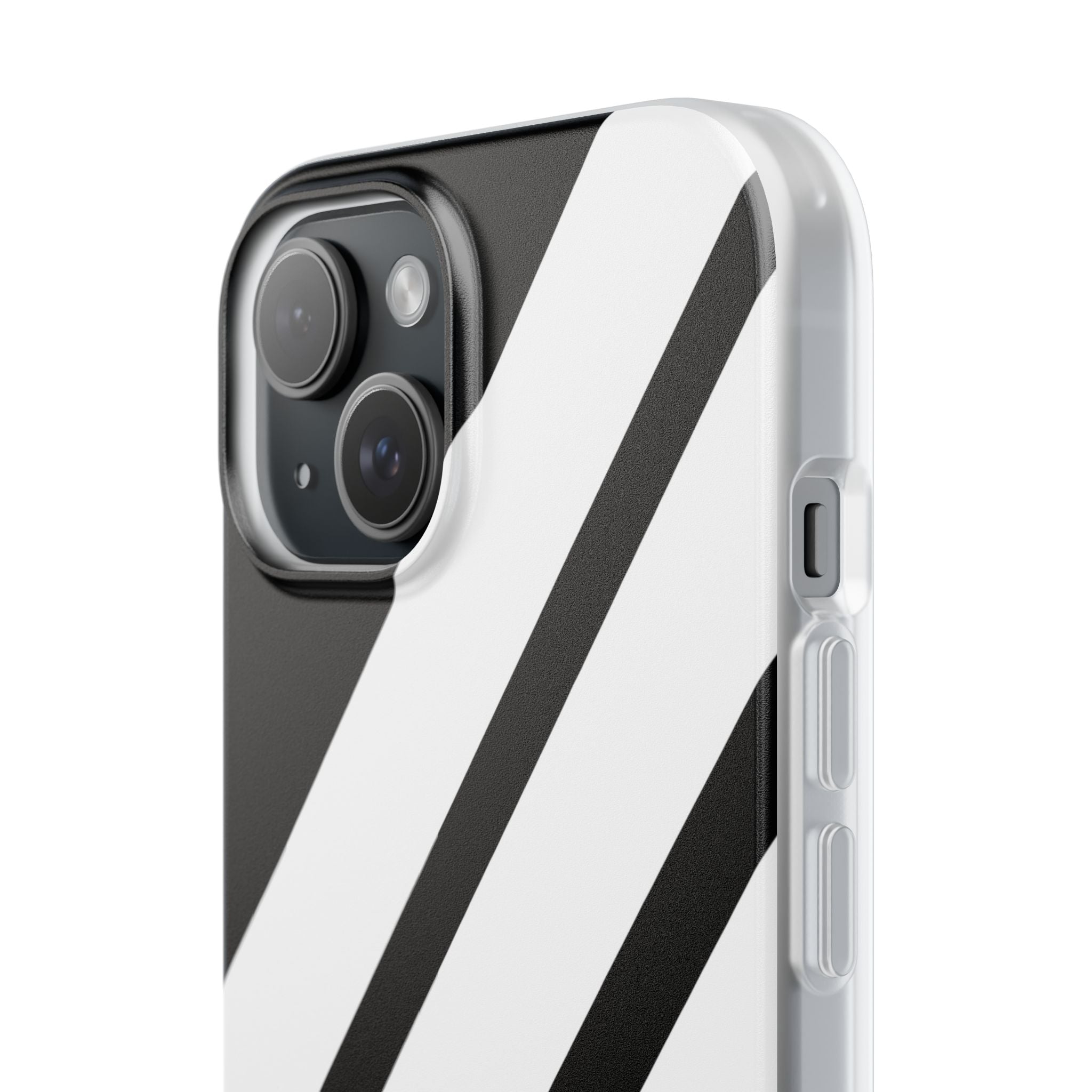 Obsidian White Bars · Soft Handyhülle für iPhone