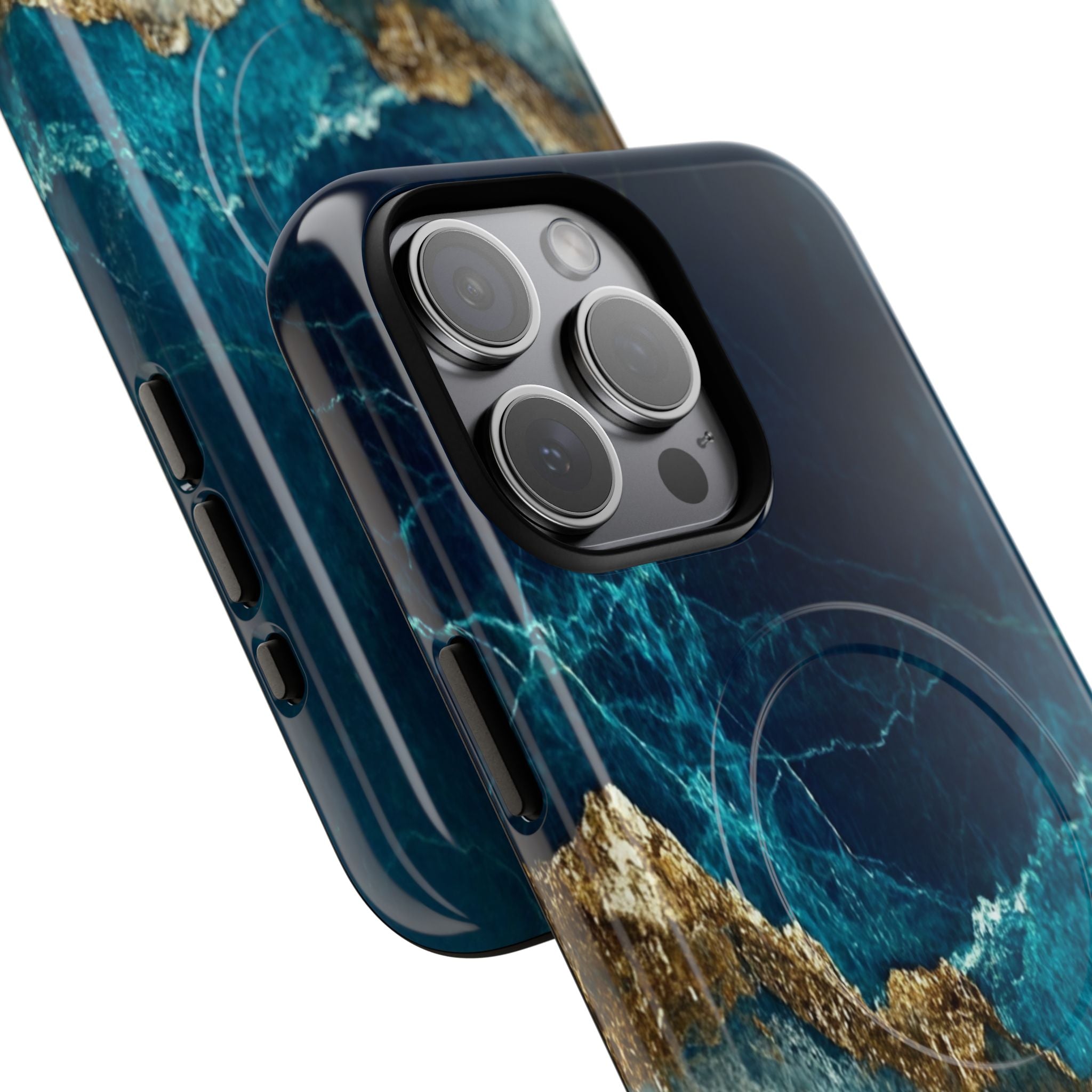 Jagged Gold Split iPhone 15 Pro Max Case - Tough+