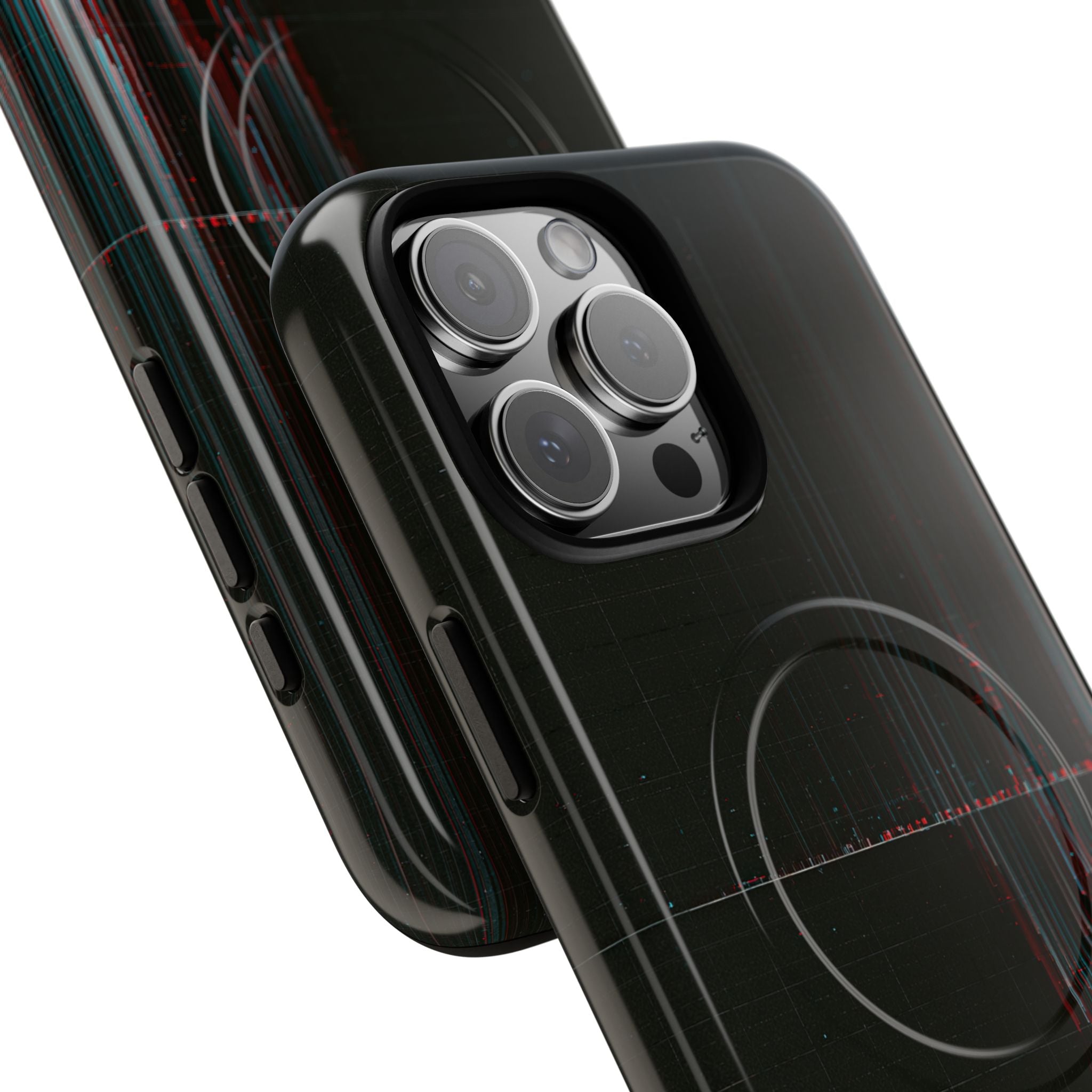 Black Tough 2.0 Magsafe Phone Case for iPhone - Corrupted Data Stream