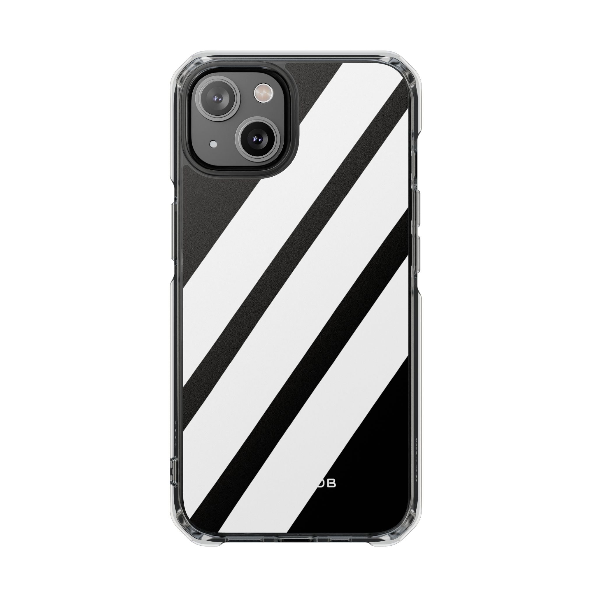 Diagonal Bands Noir iPhone 14 Case - Impact