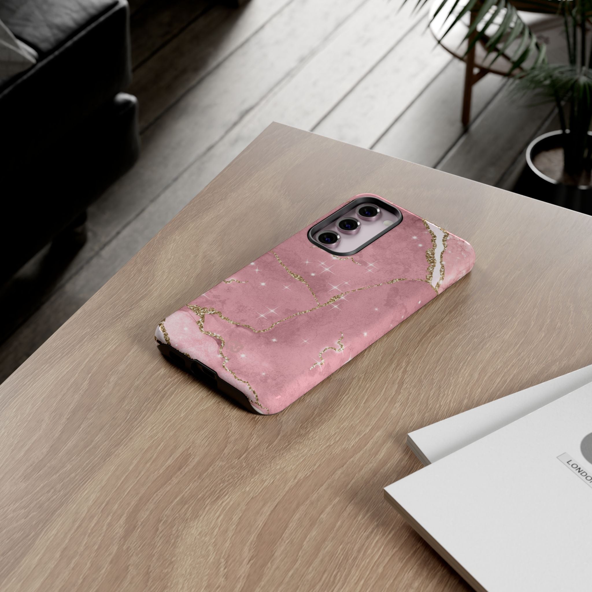 Rose Sparkle Marble · Tough Phone Case for Samsung