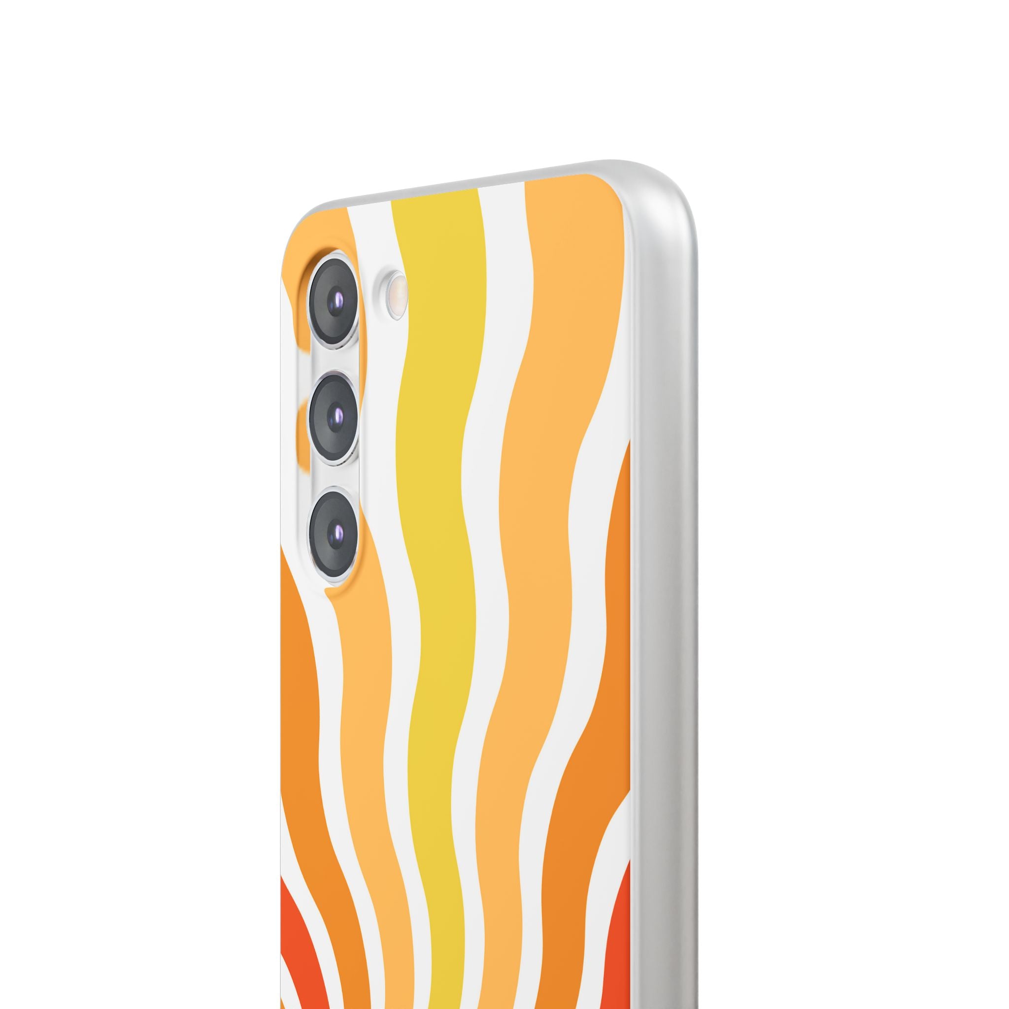Amber Solar Waves · Soft Phone Case for Samsung