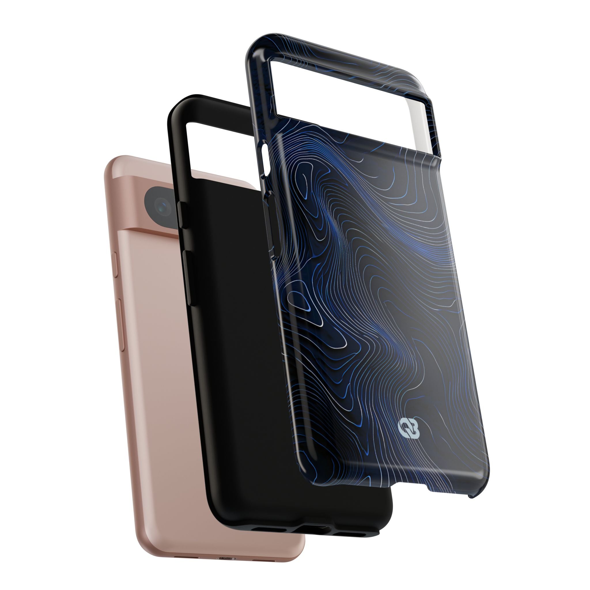 Blue Tough Phone Case for Google Pixel - Cobalt Contour Ridge