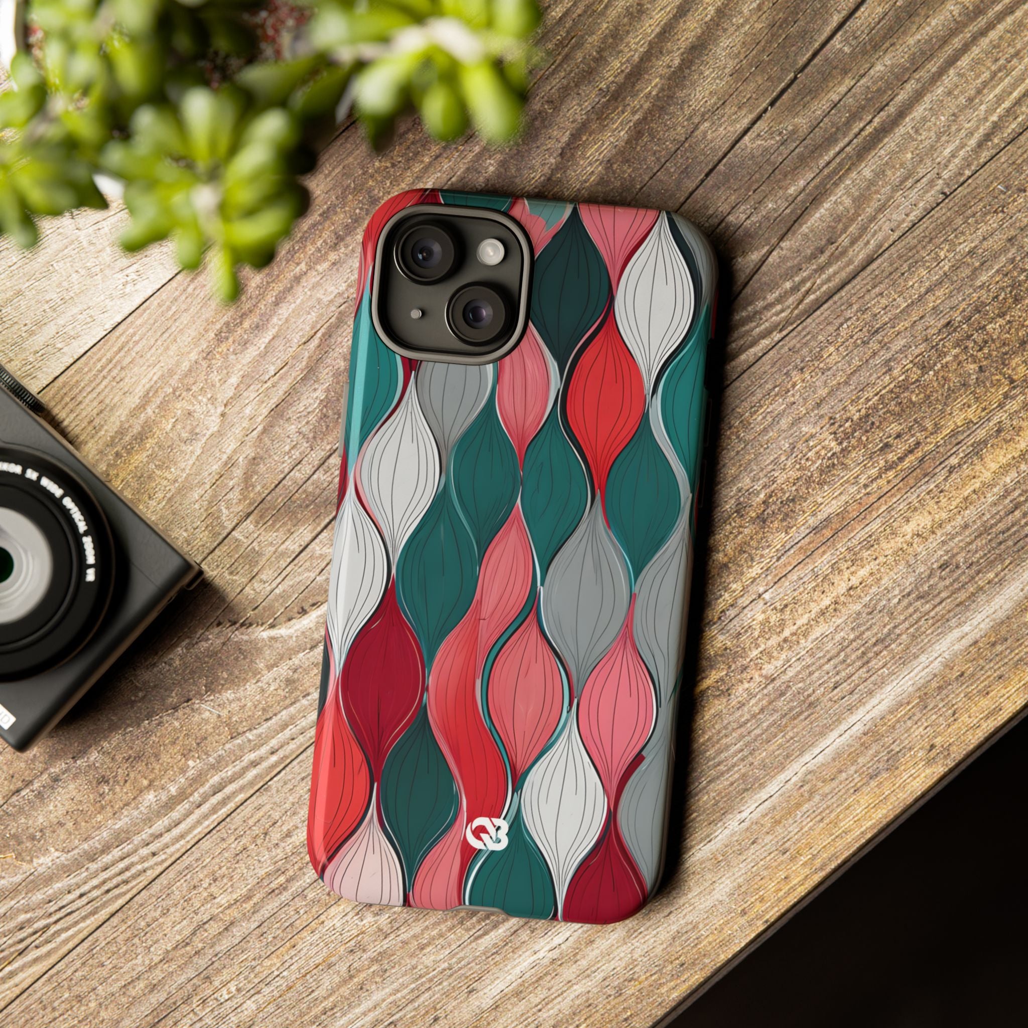 Slate Rose Ripple · Tough Phone Case for iPhone
