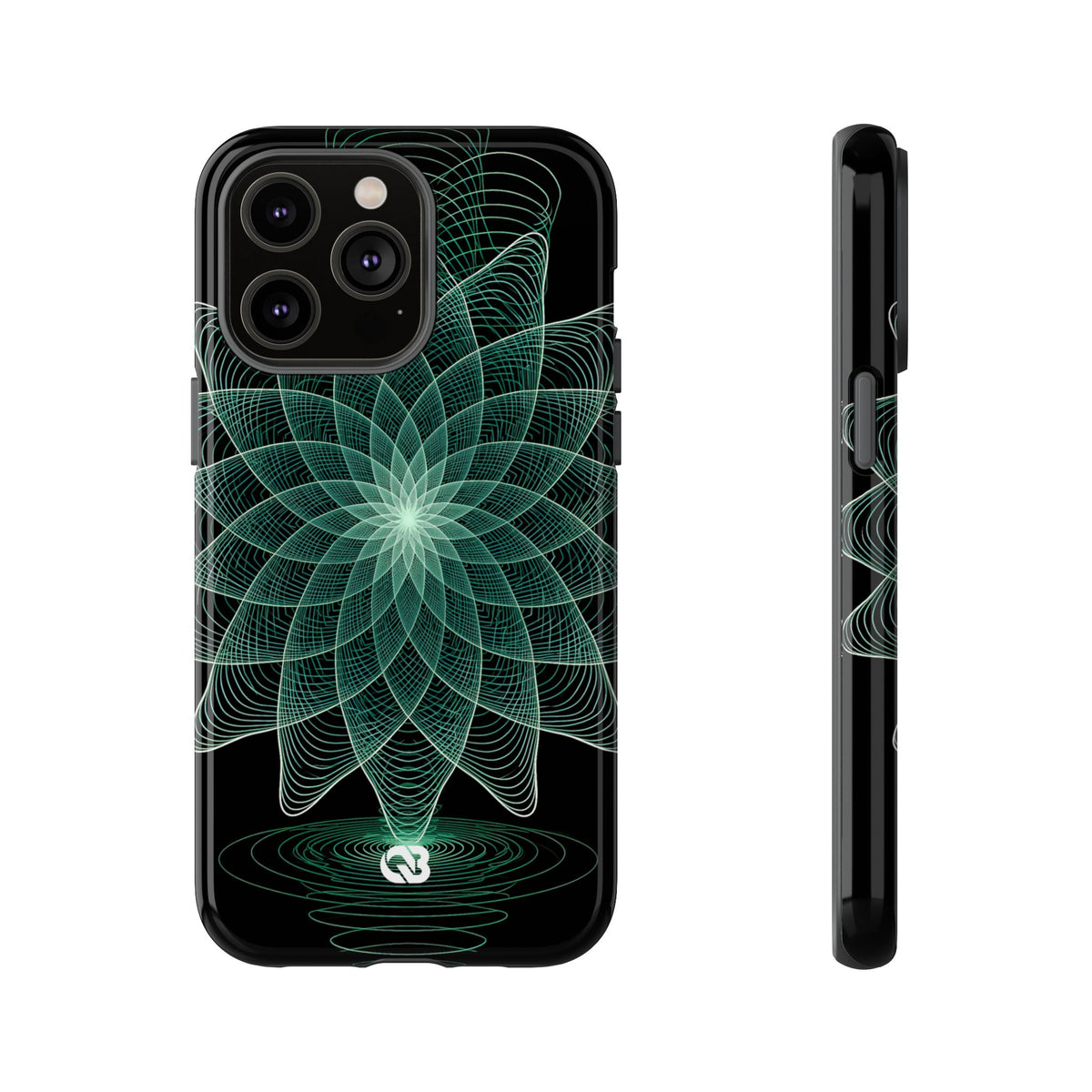 Verdant Harmonic Bloom · Tough Phone Case for iPhone · Black