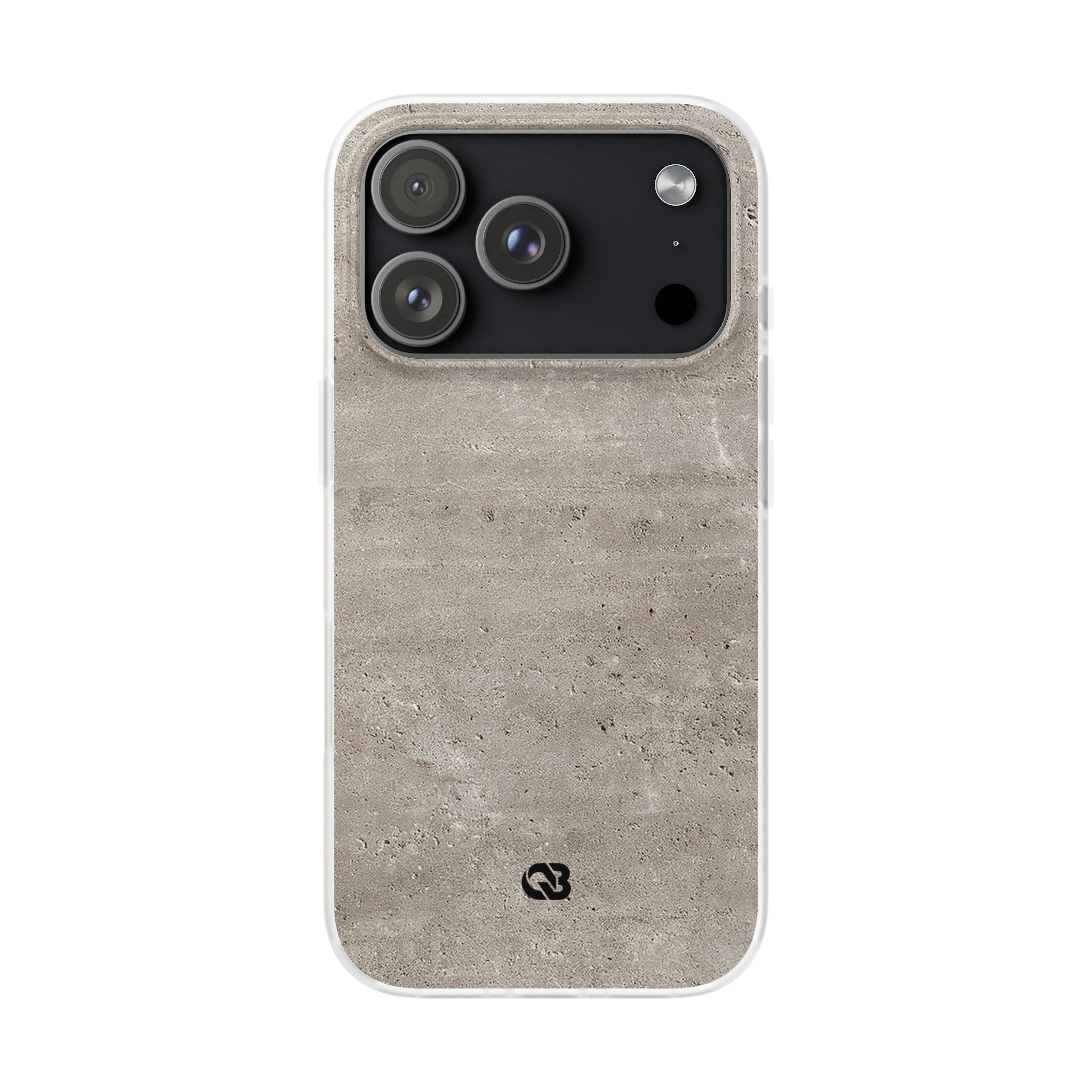 Grey Lite Phone Case for iPhone - Brutalist Stone Grit