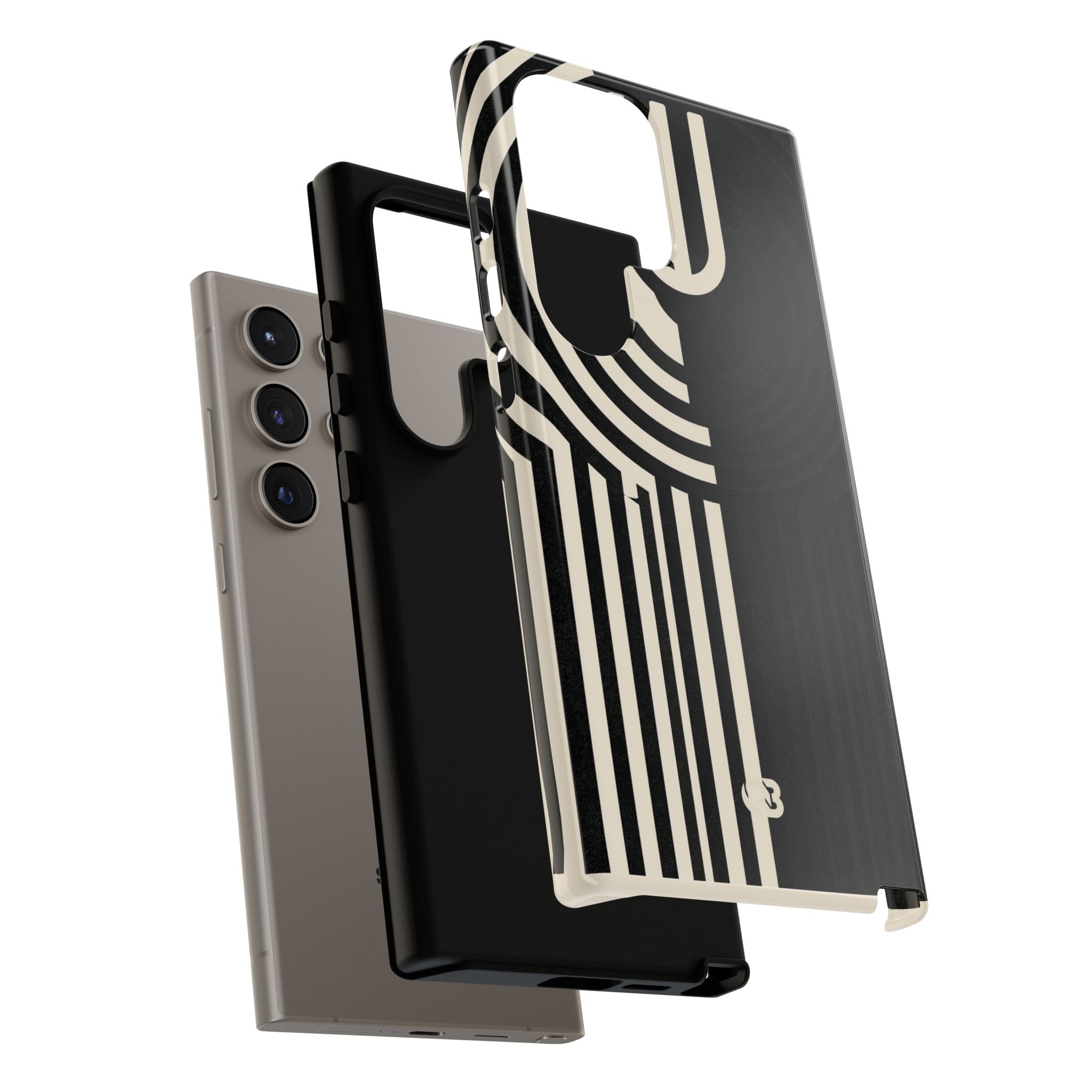 Beige Tough Phone Case for Samsung - Monolith Ivory Signal