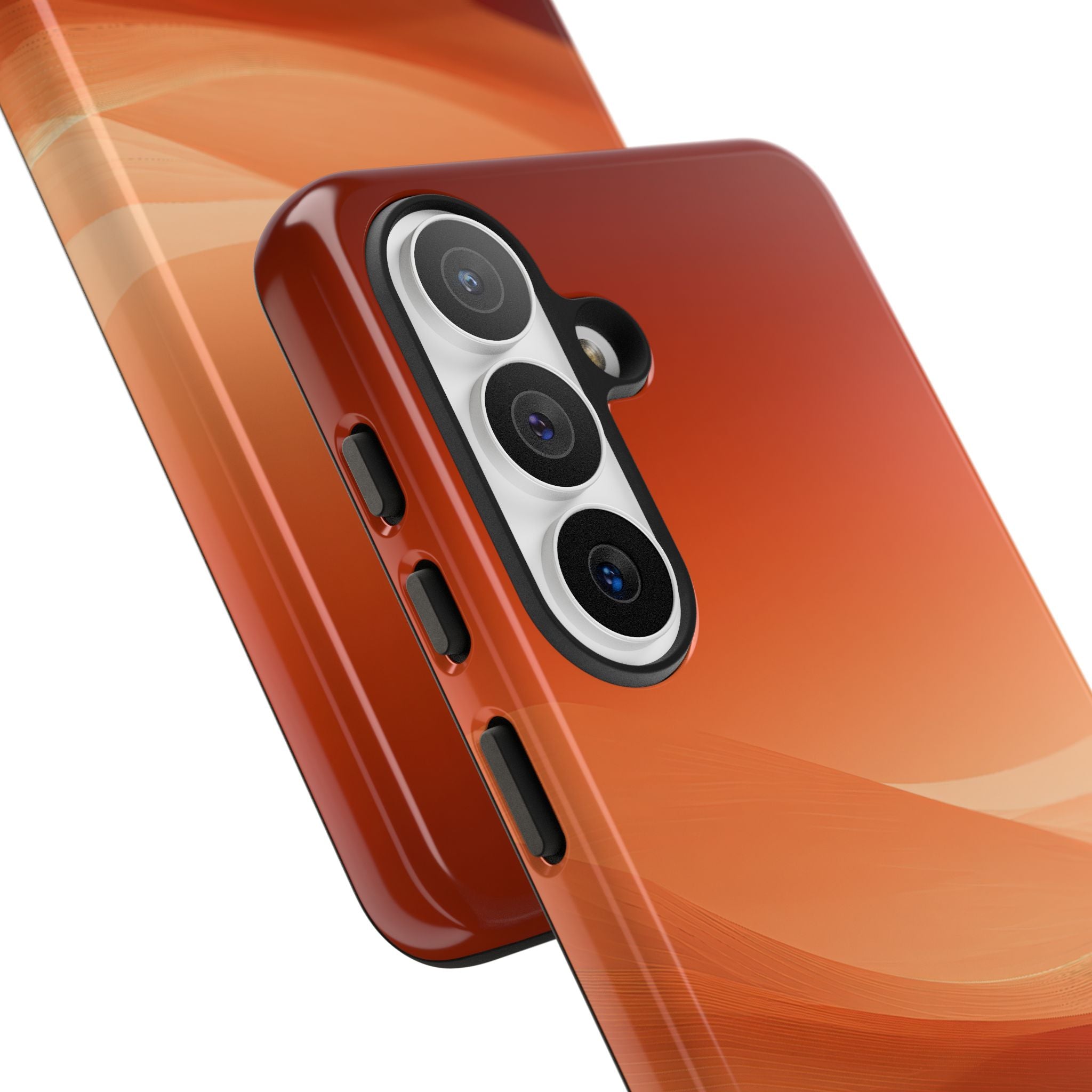 Orange Tough Phone Case for Samsung - Crimson Dune Gradient