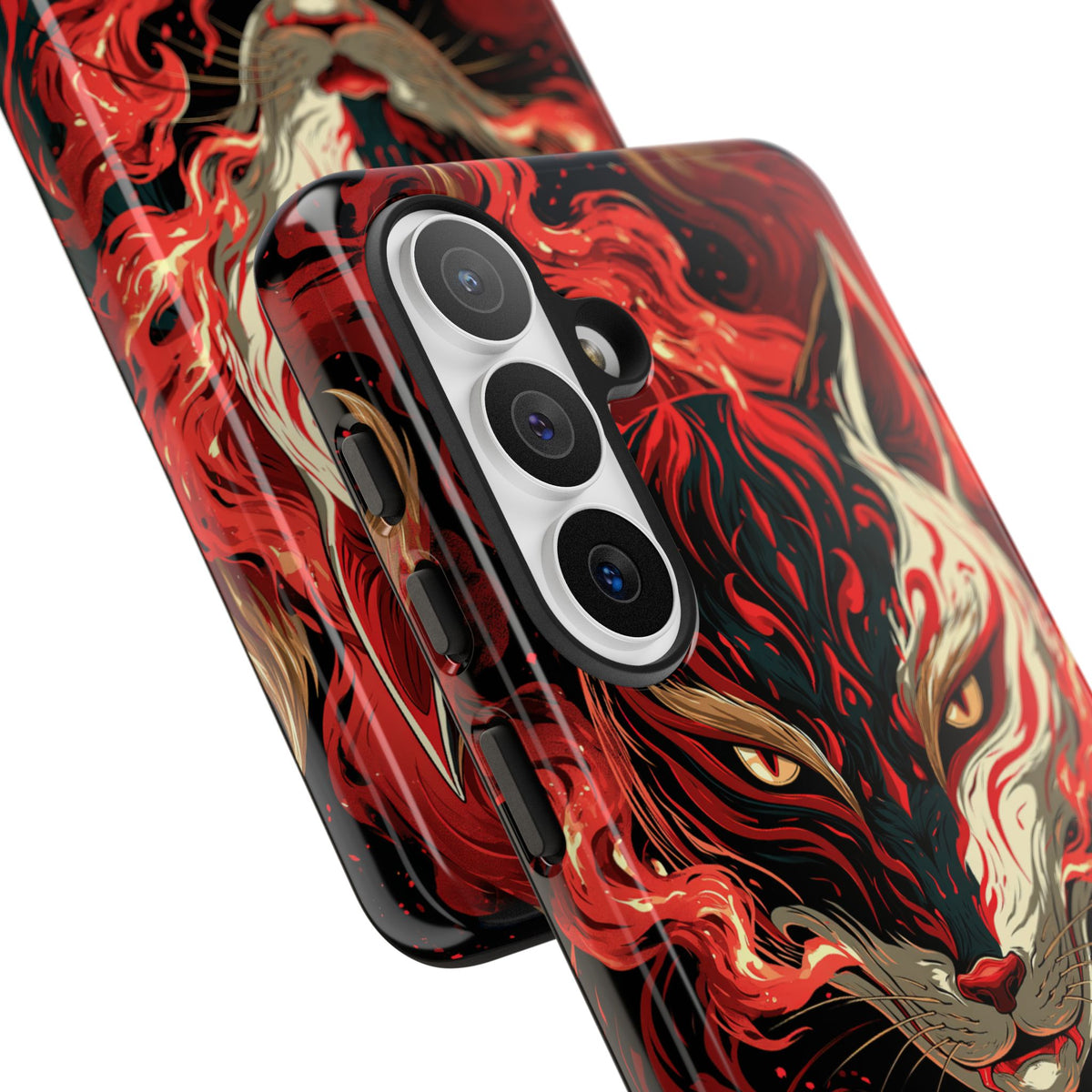 Crimson Kitsune Spirit · Tough Phone Case for Samsung · Red