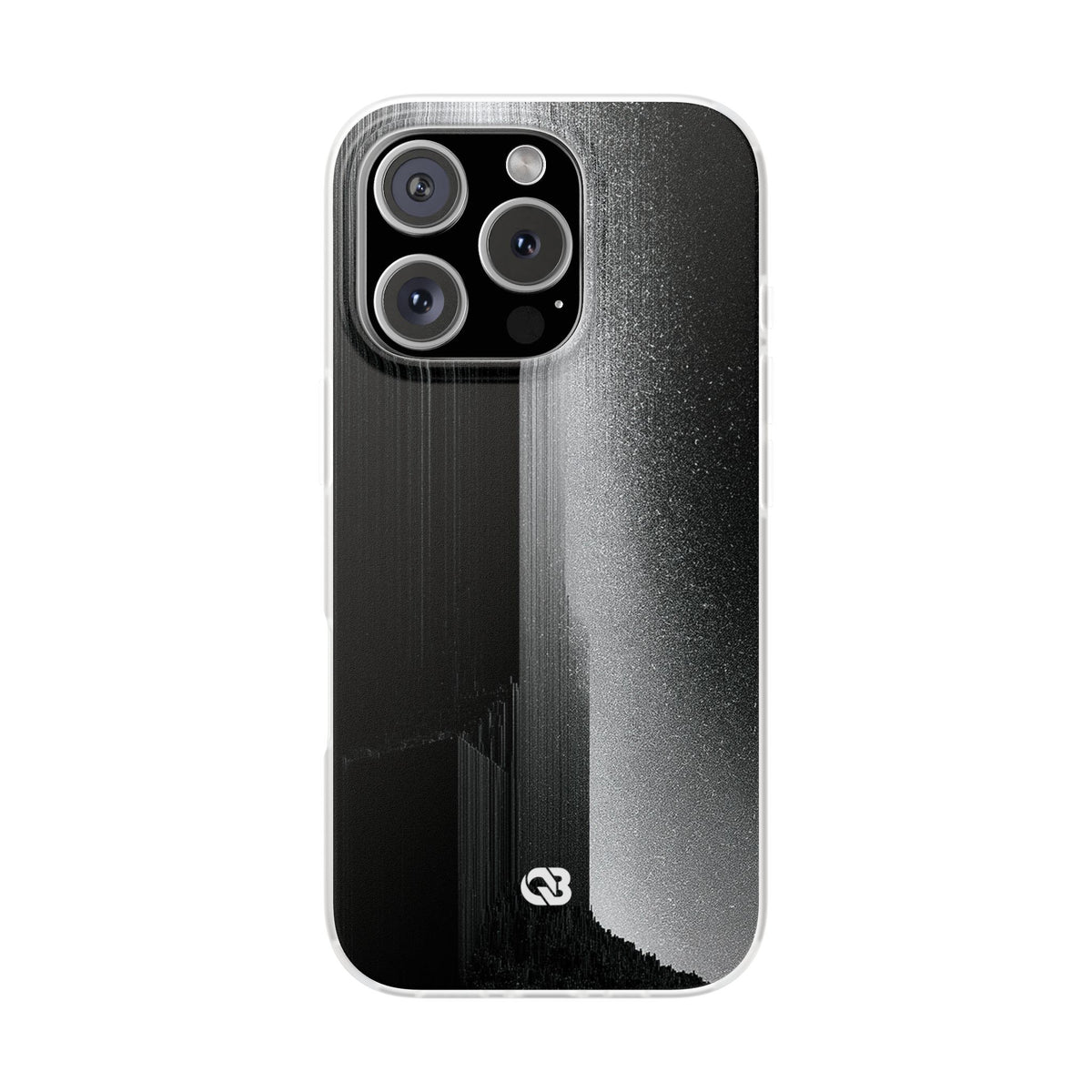 Black Lite Phone Case for iPhone - Brutalist Pixel Monolith
