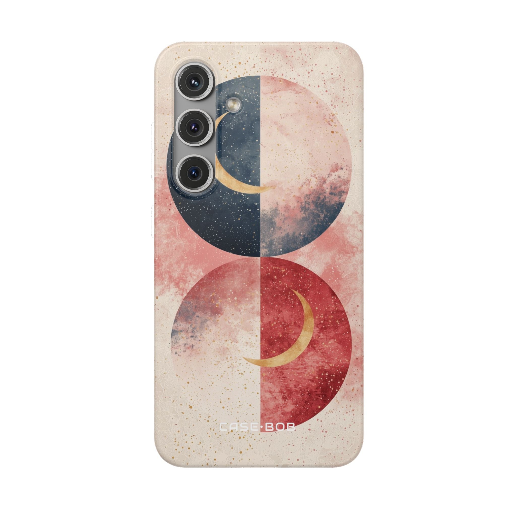 Golden Crescent Circles Samsung S24 Case - Soft