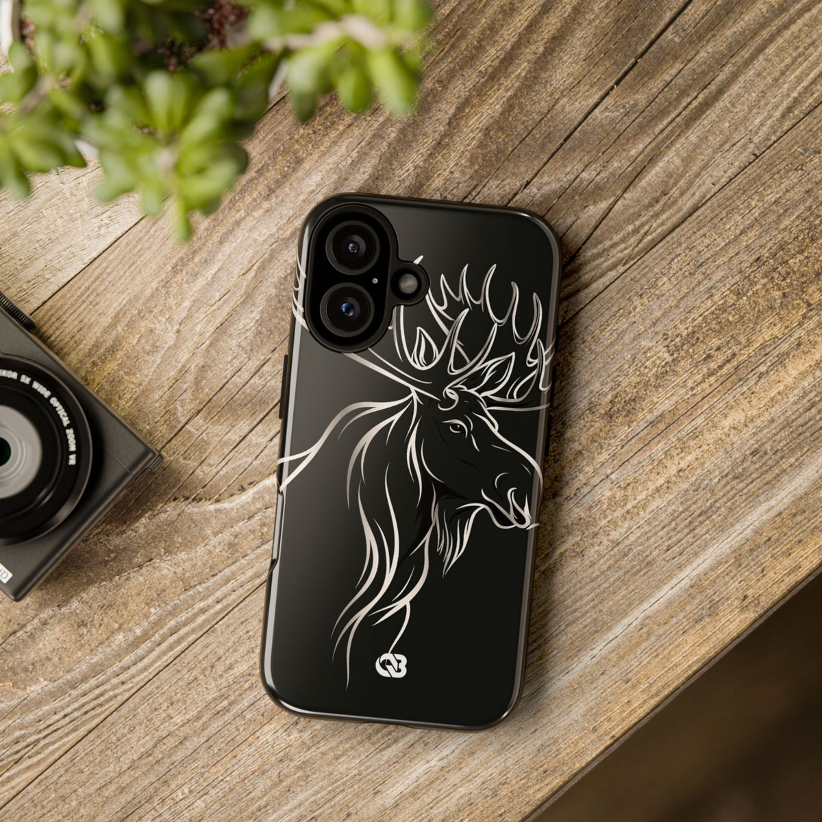 Nordic Moose Contour · Tough Phone Case for iPhone · Black