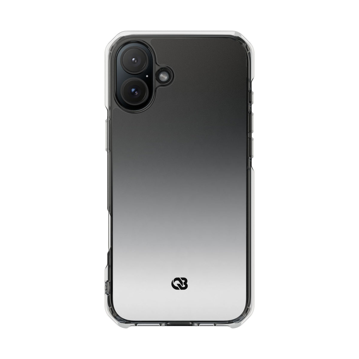 Noir Ombre Fade · Clear Impact Magnetic Phone Case for iPhone · Black