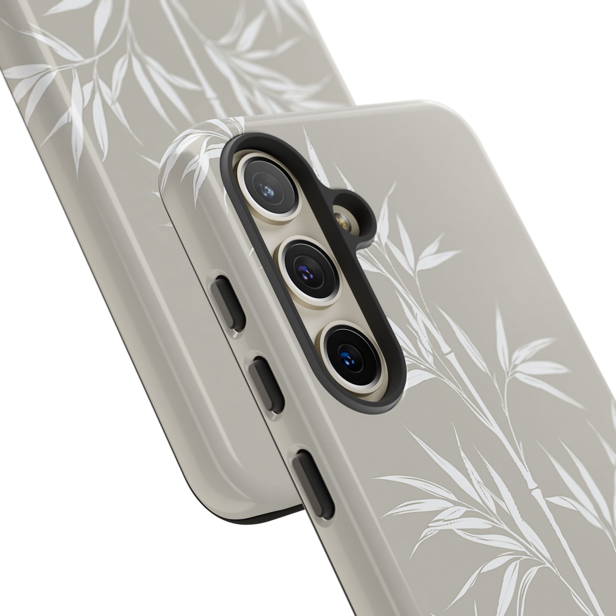 Beige Tough Phone Case for Samsung - Sandstone Bamboo Stalks