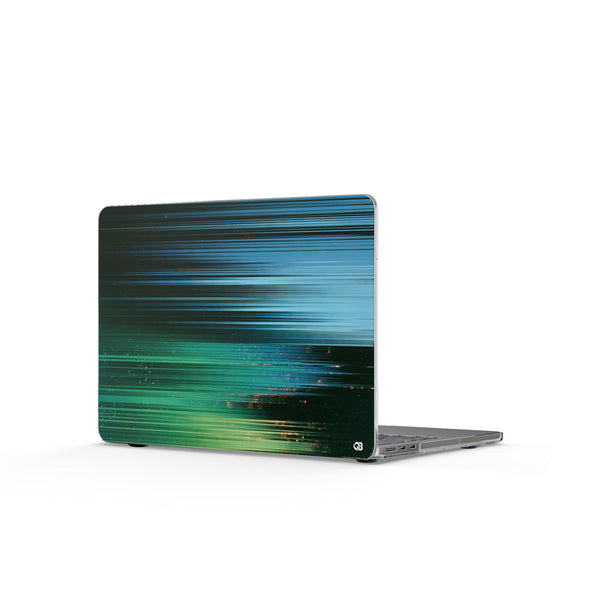 Digital Shoreline Drift · Clear Hard Case for MacBook · Teal