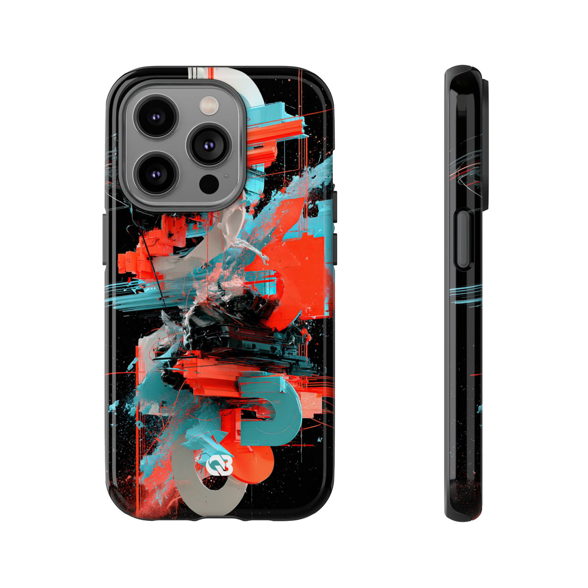 Fragmented Cyber Core · Tough Phone Case for iPhone · Black