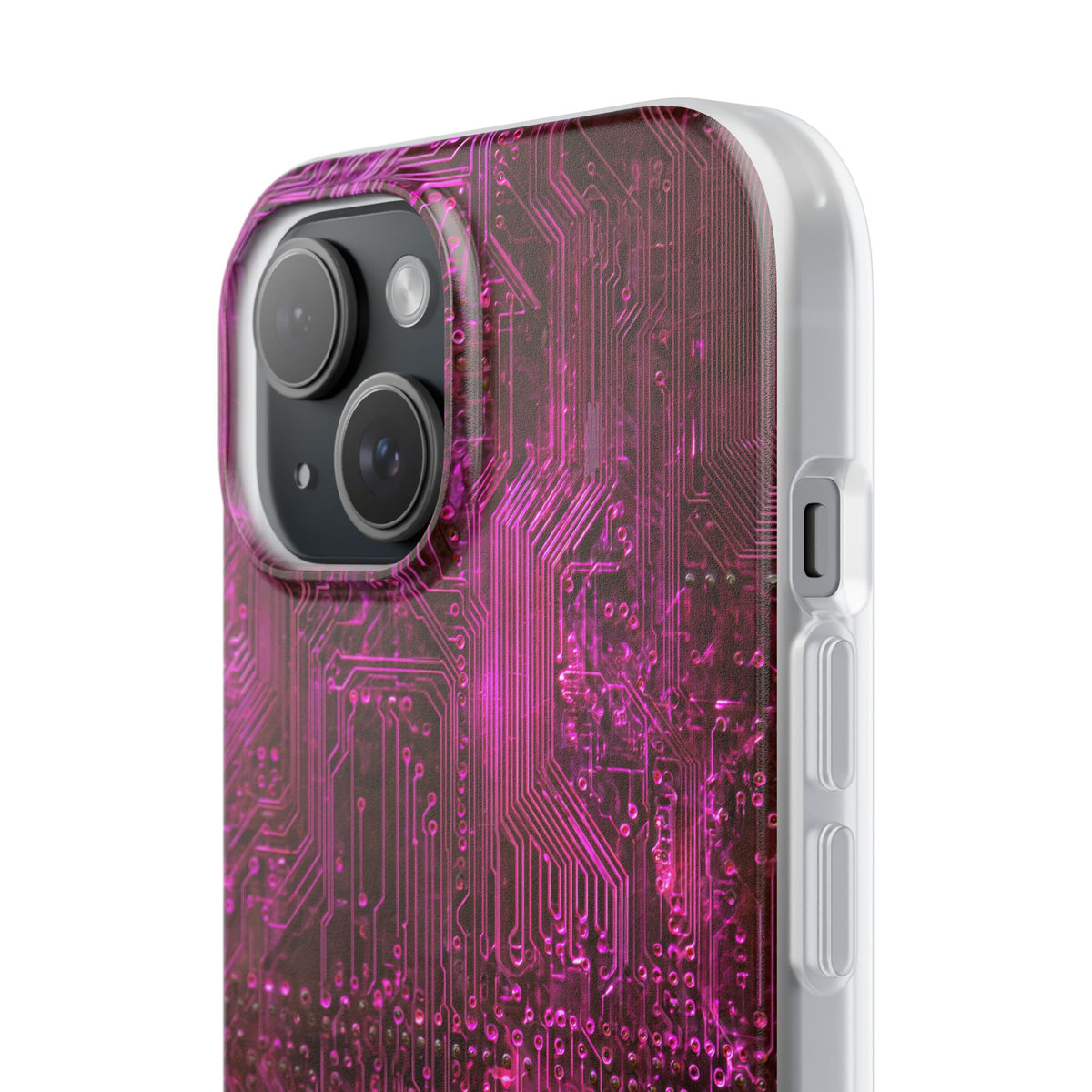 Magenta Circuit Trace · Lite Phone Case for iPhone · Pink