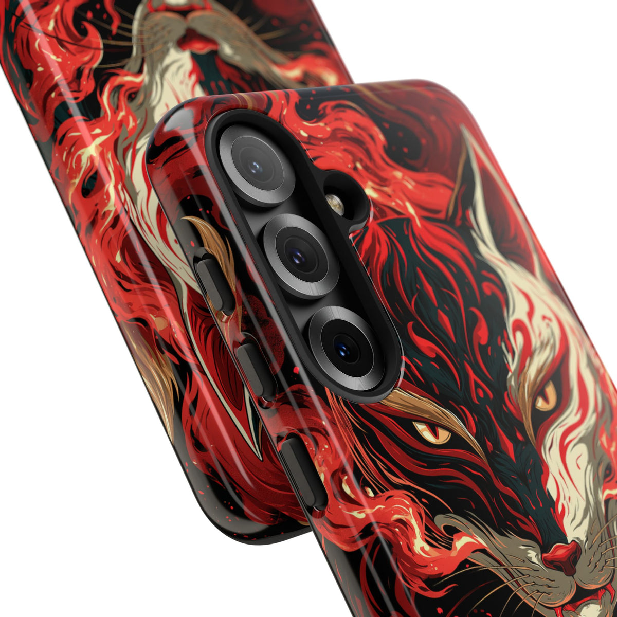 Crimson Kitsune Spirit · Tough Phone Case for Samsung · Red