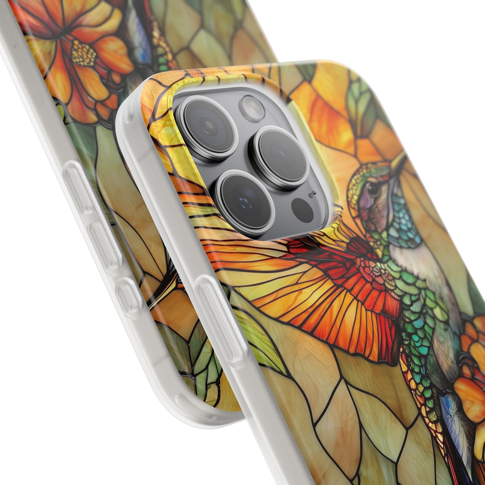 Amber Glass Hummingbird · Soft Phone Case for iPhone
