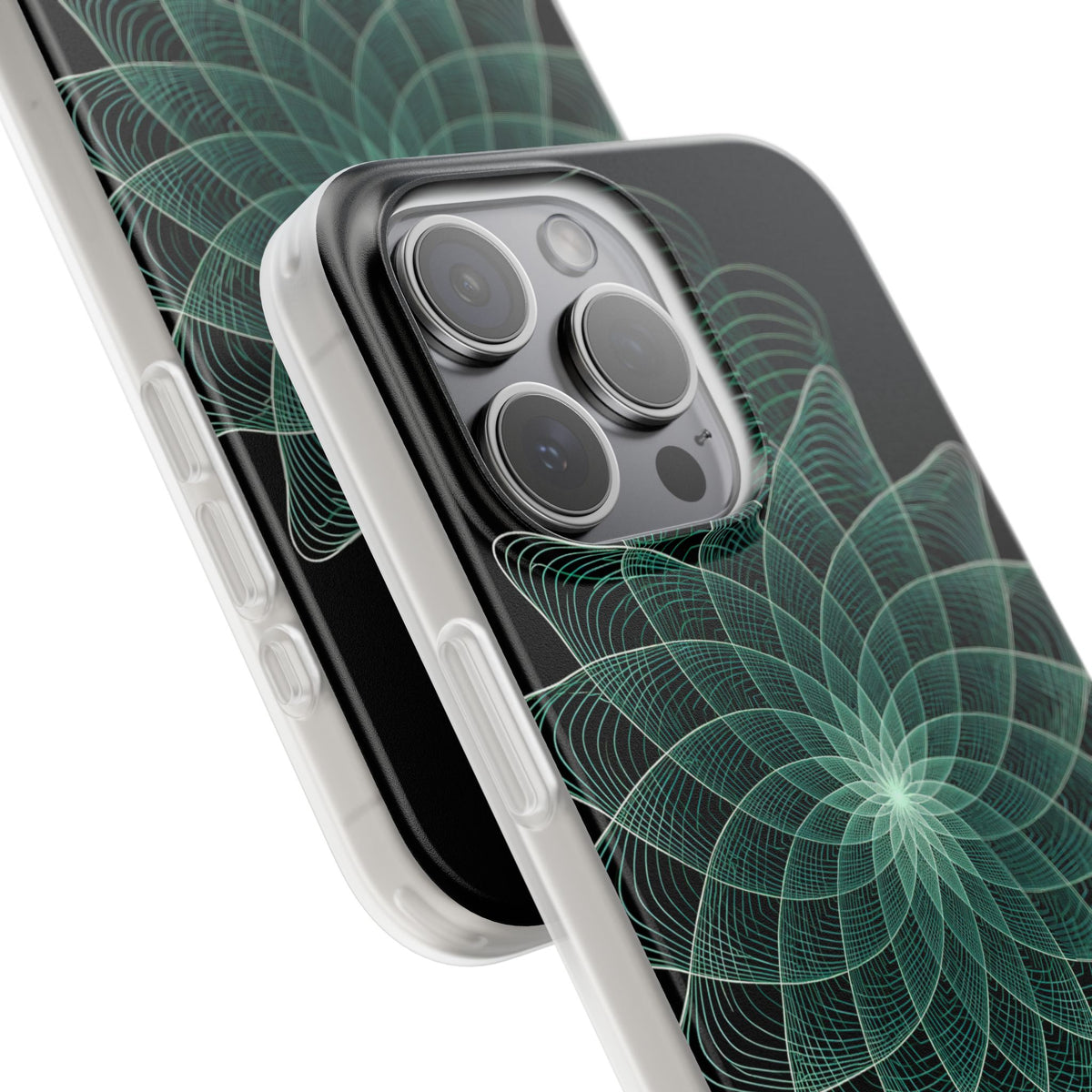 Verdant Harmonic Bloom · Lite Phone Case for iPhone · Black