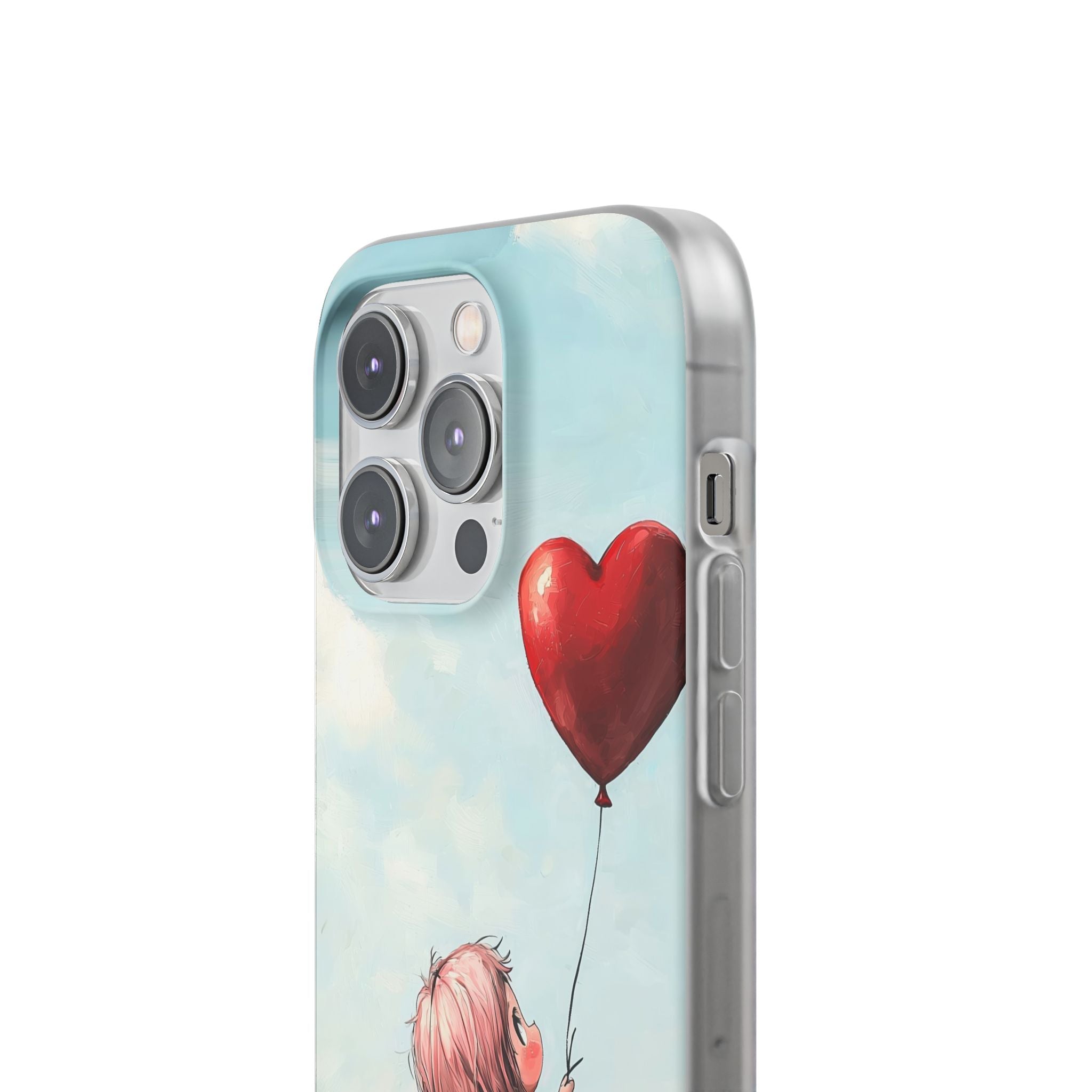 Heart Balloon Glow iPhone 14 Pro Case - Soft