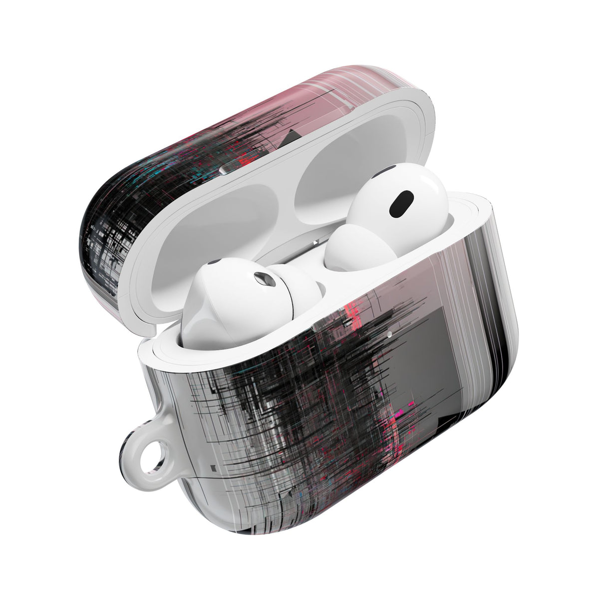 Orbital Telemetry Drift · Hard Case for AirPods & AirPods Pro · Black