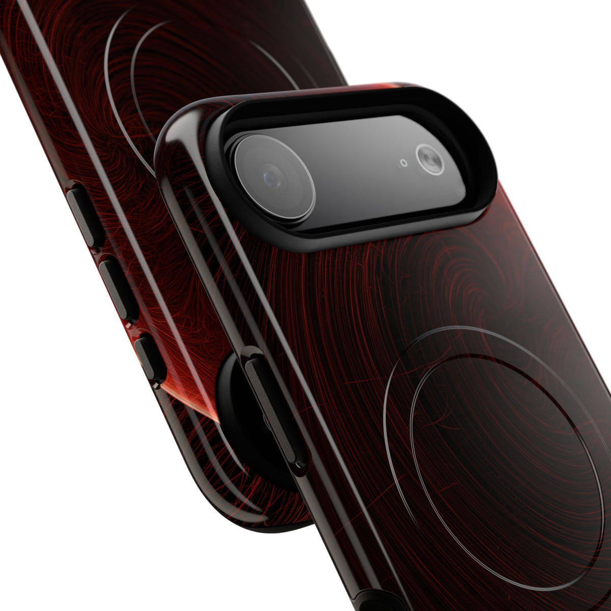 Red Tough 2.0 Magsafe Phone Case for iPhone - Crimson Flare Flux