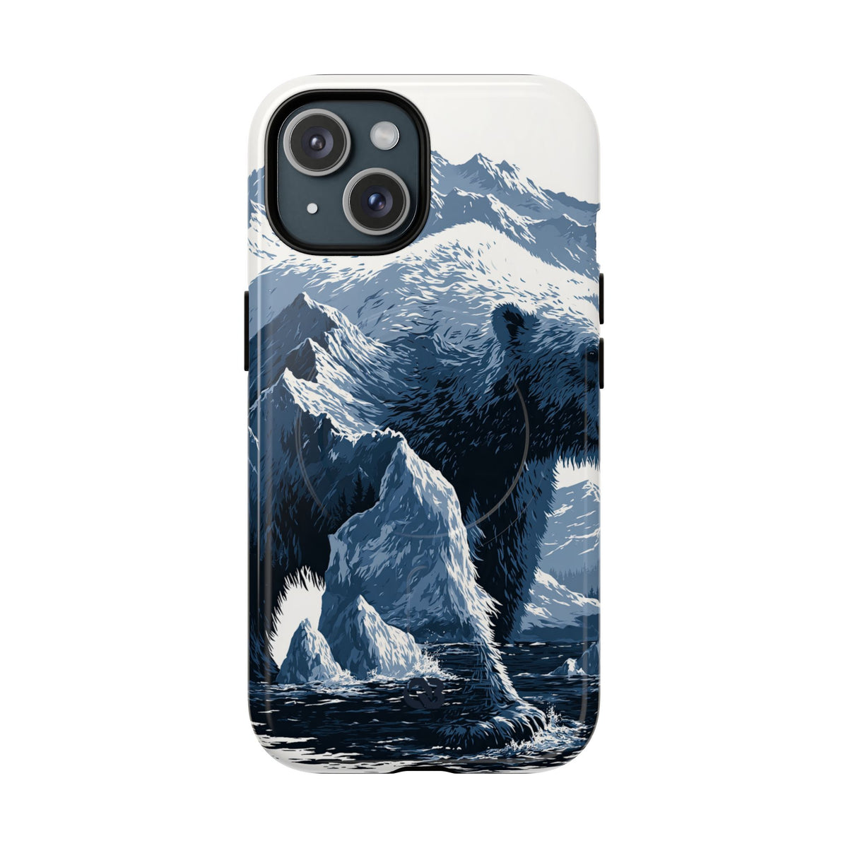 Fjord Summit Bear · Tough 2.0 Magnetic Phone Case for iPhone · Blue