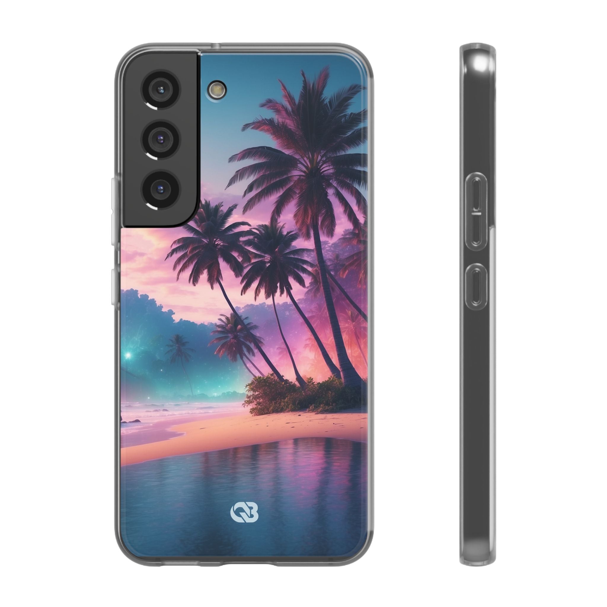 Neon Shore Palms · Soft Phone Case for Samsung