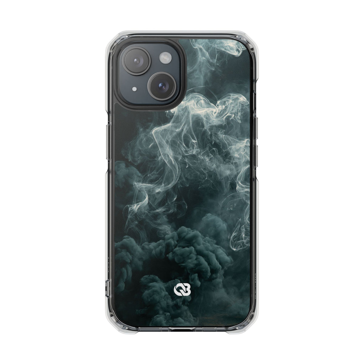 Luminescent Vapor Drift · Clear Impact Magnetic Phone Case for iPhone · Teal