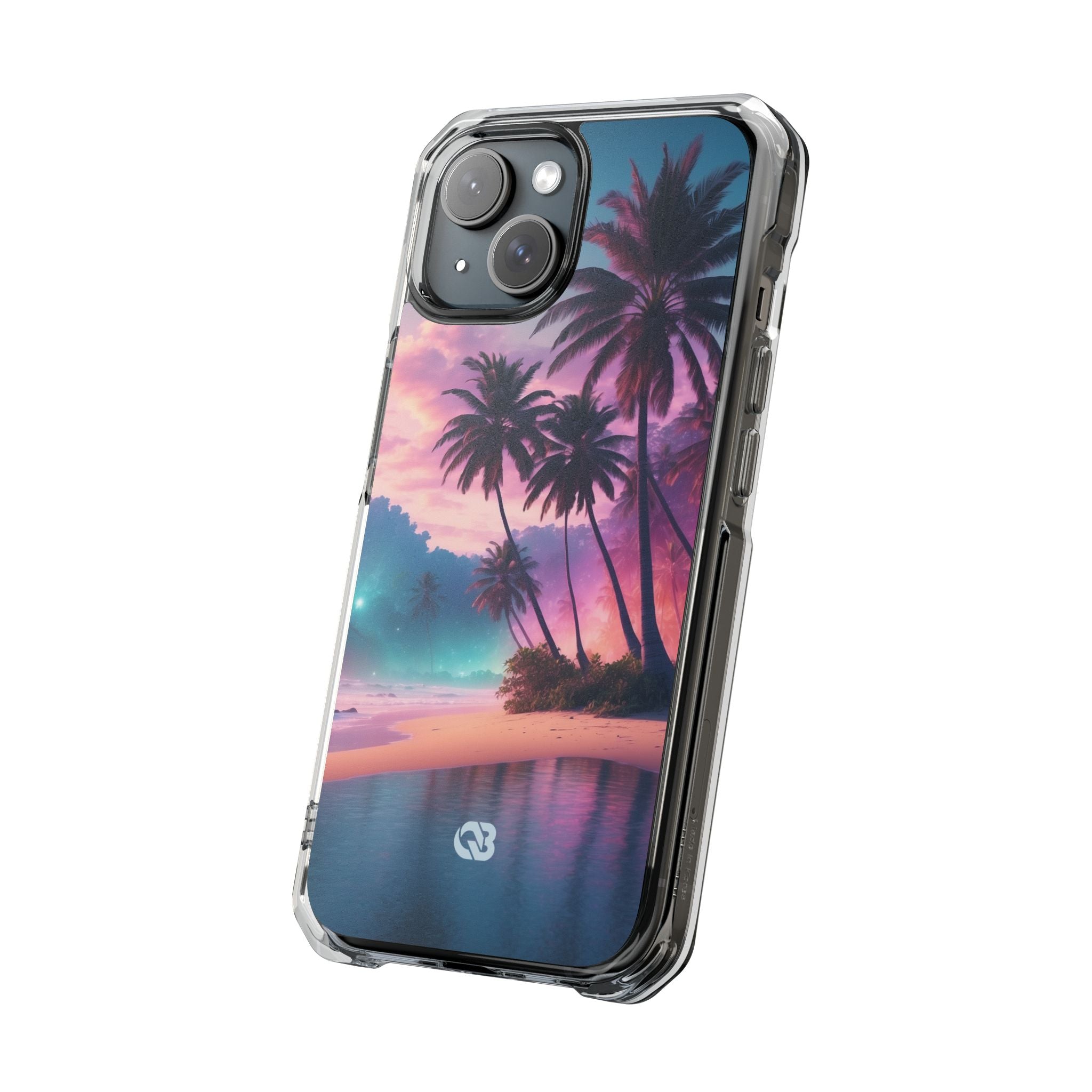 Neon Shore Palms · Impact etui na telefon dla iPhone · Magsafe