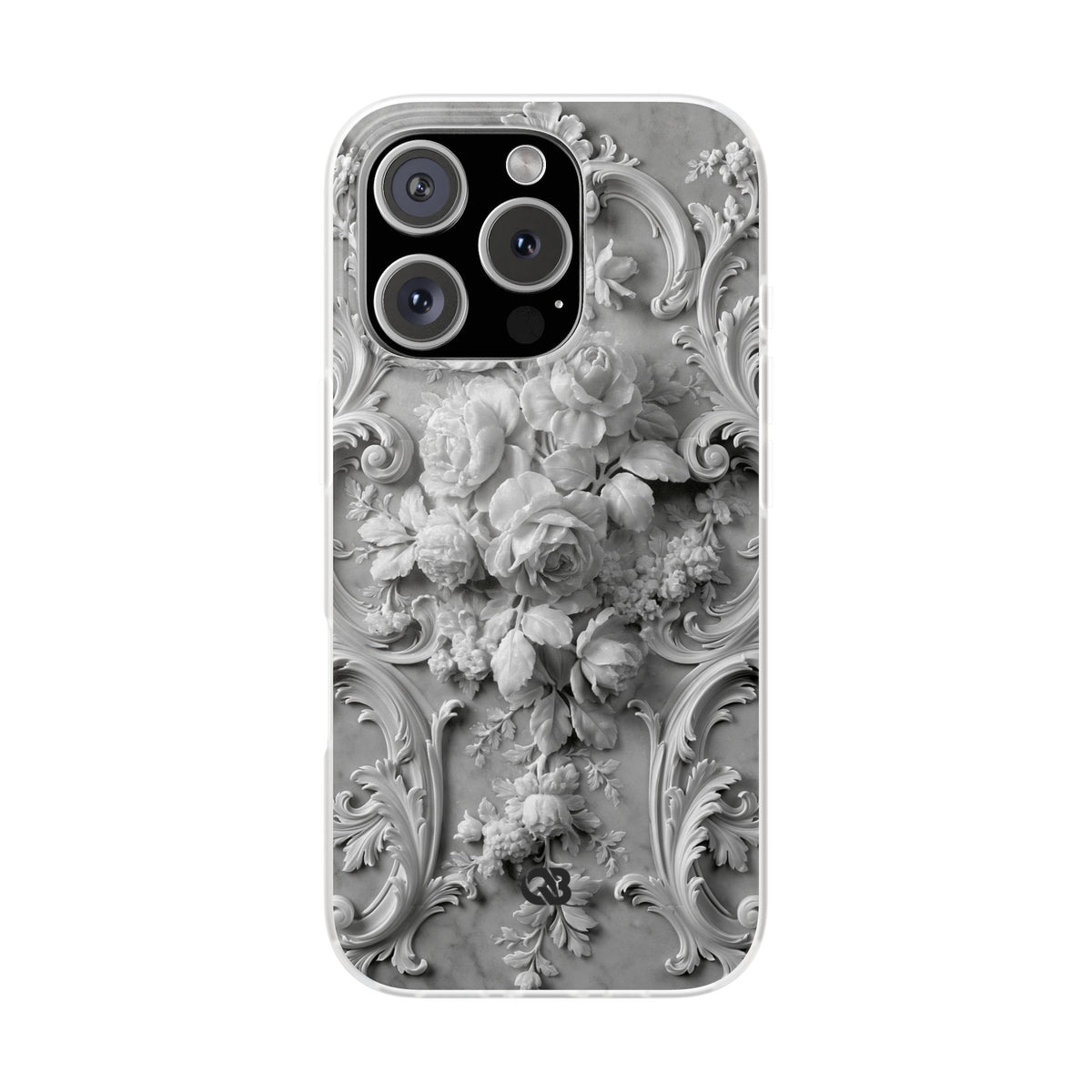 Rococo Marble Rose · Lite Phone Case for iPhone · White