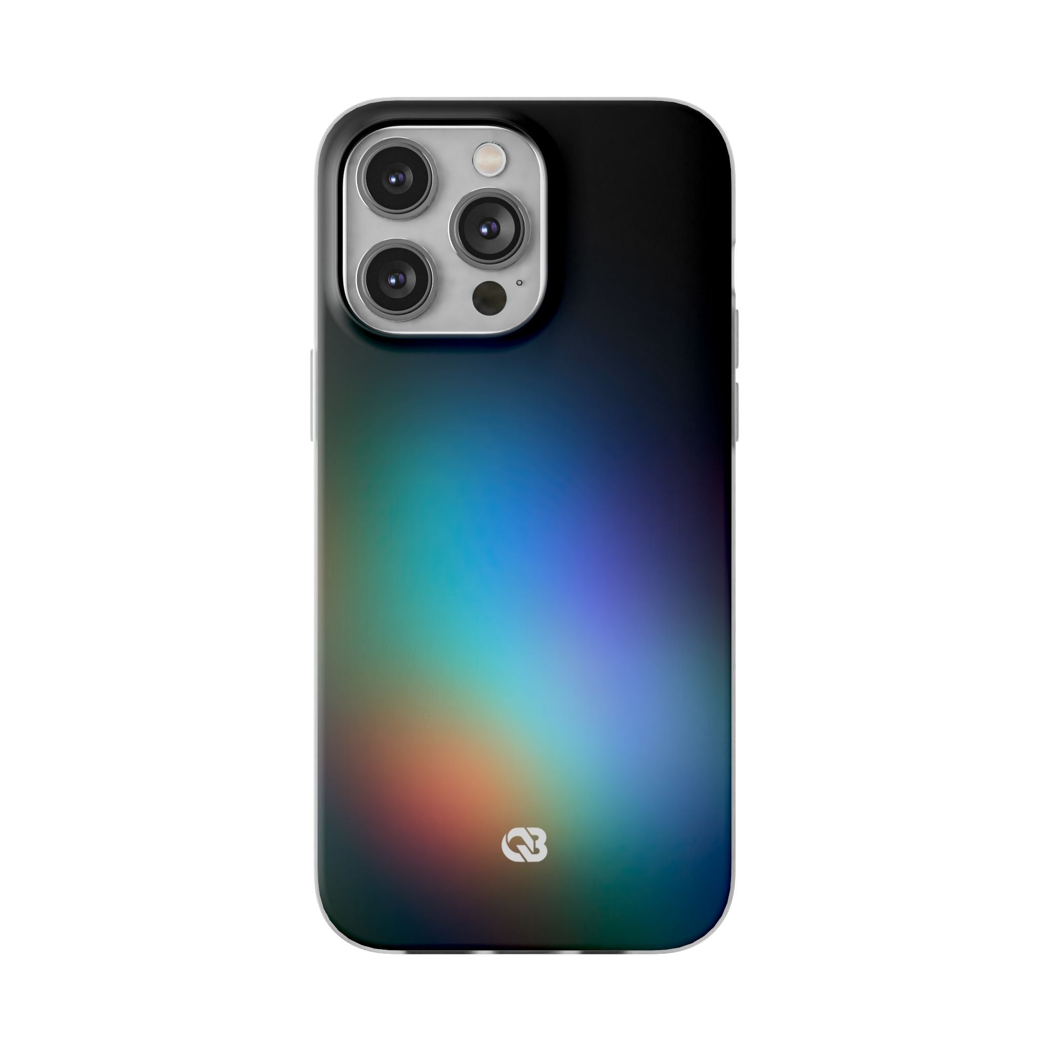 Black Lite Phone Case for iPhone - Electric Prism Grain