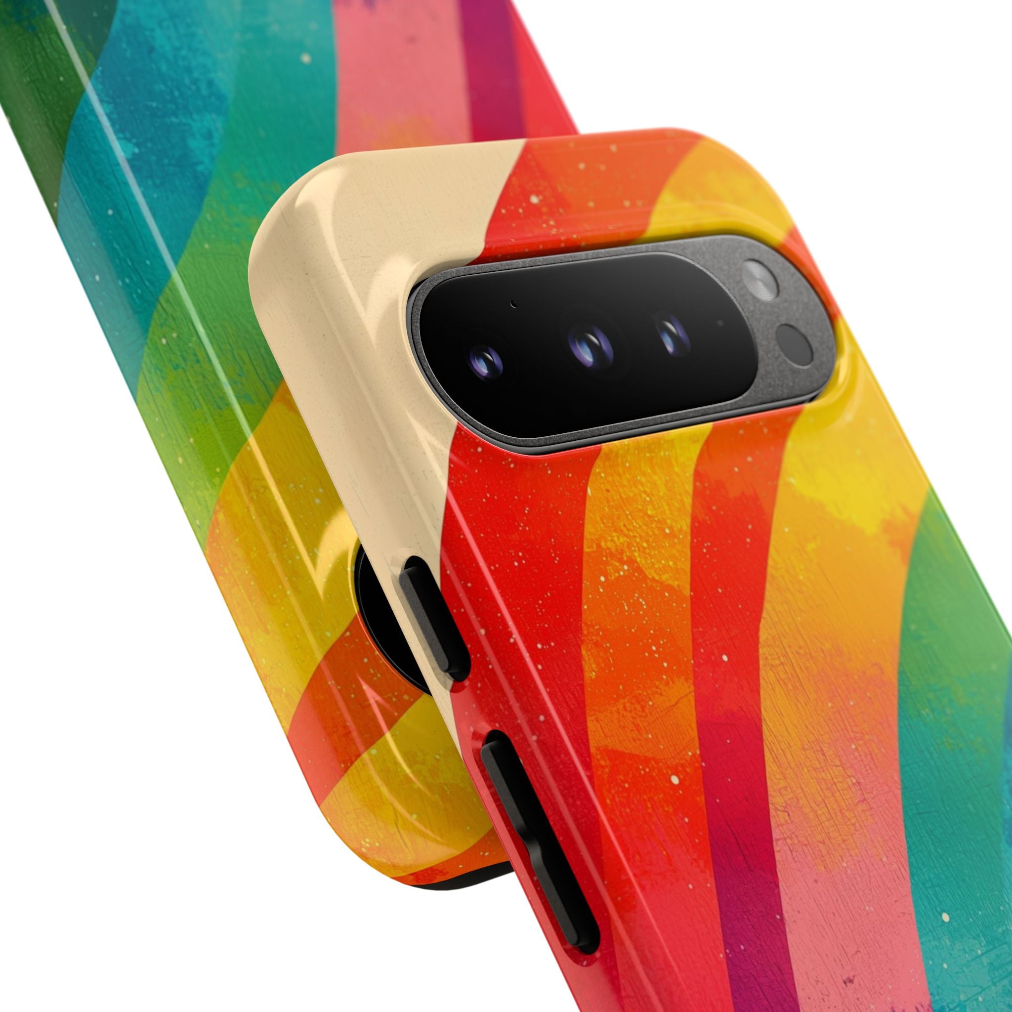 Texturierter Regenbogenbogen Google Pixel 9 Pro Case - Tough