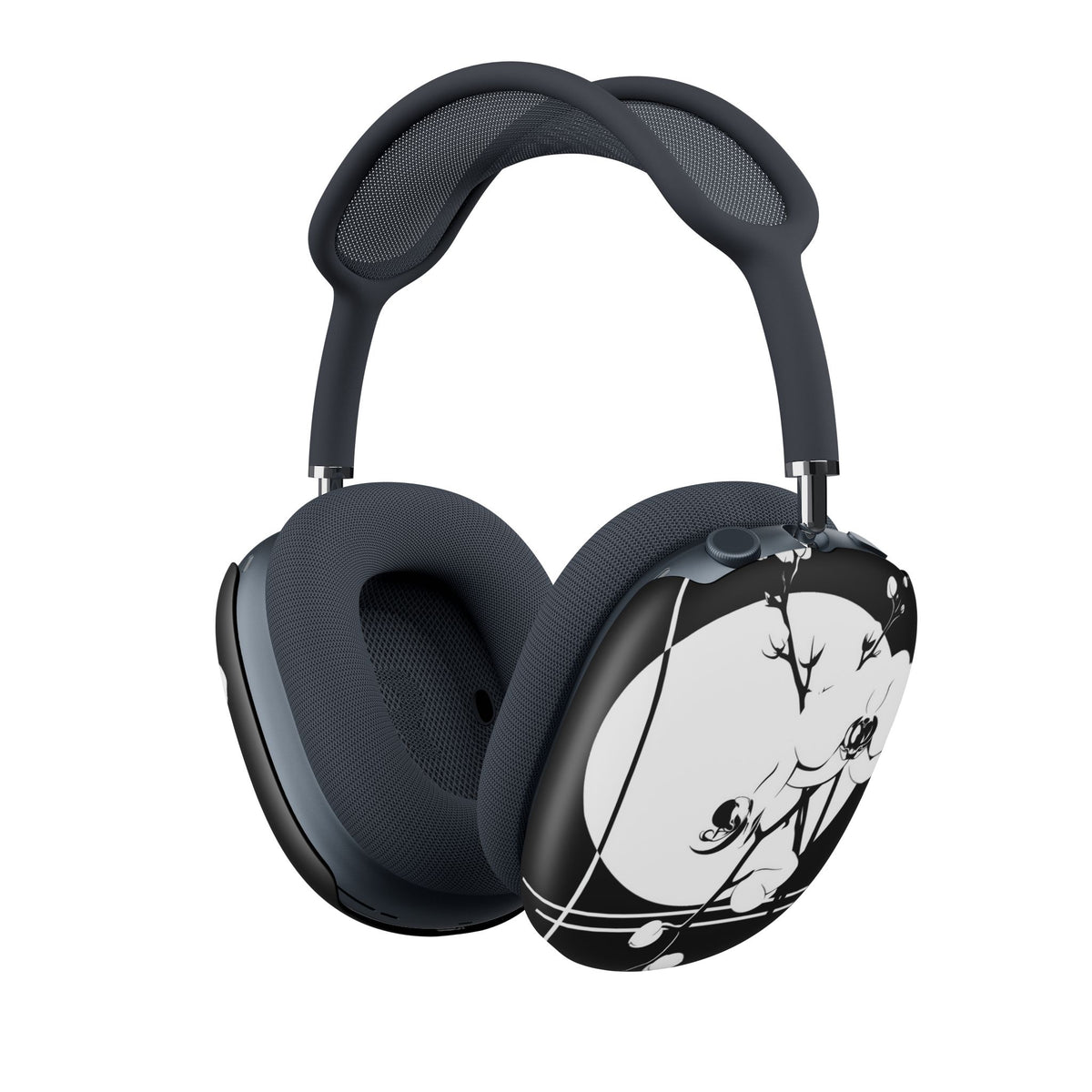 Nocturne Orchid Bloom · Hard Case for AirPods Max · Black
