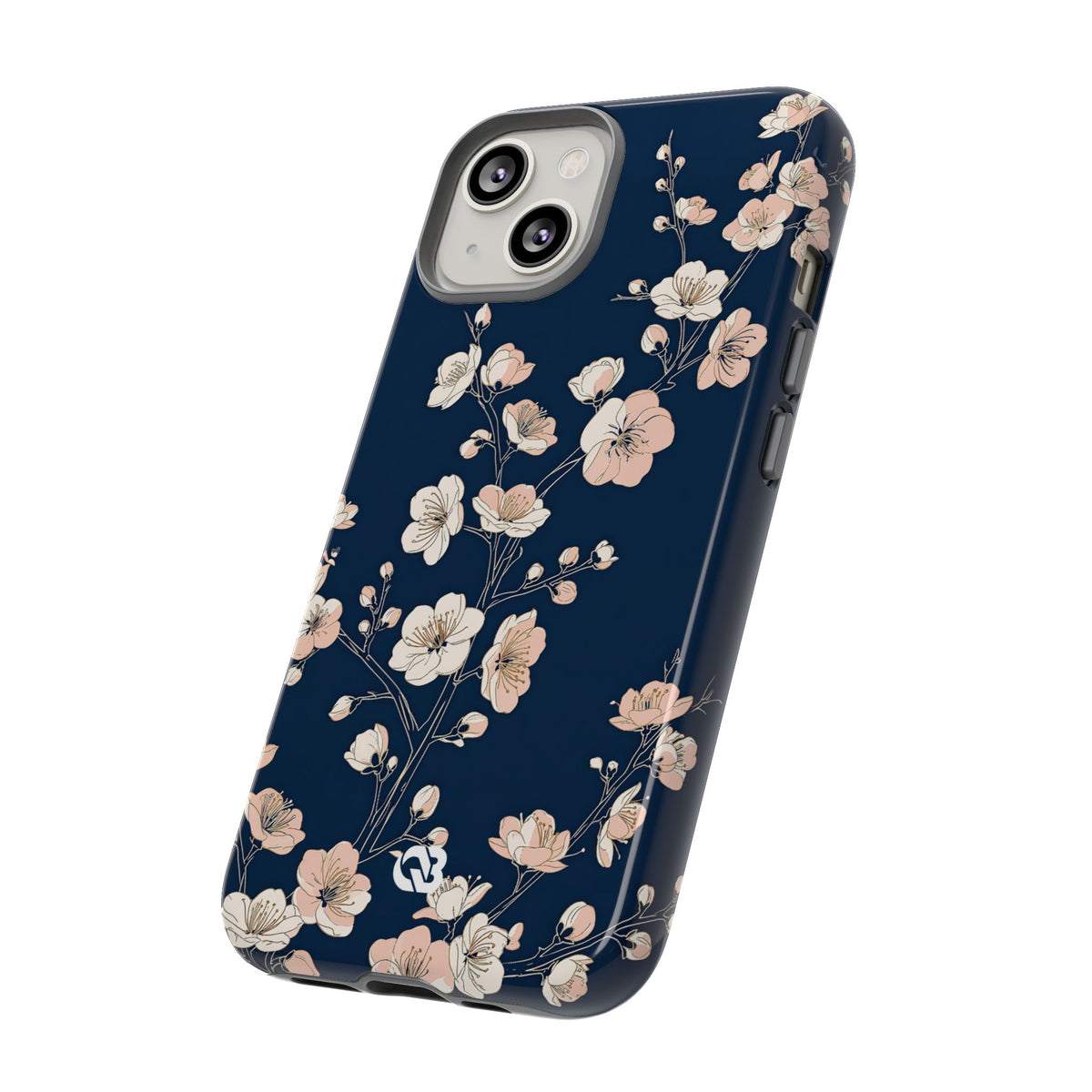 Midnight Plum Blossom · Tough Phone Case for iPhone · Blue