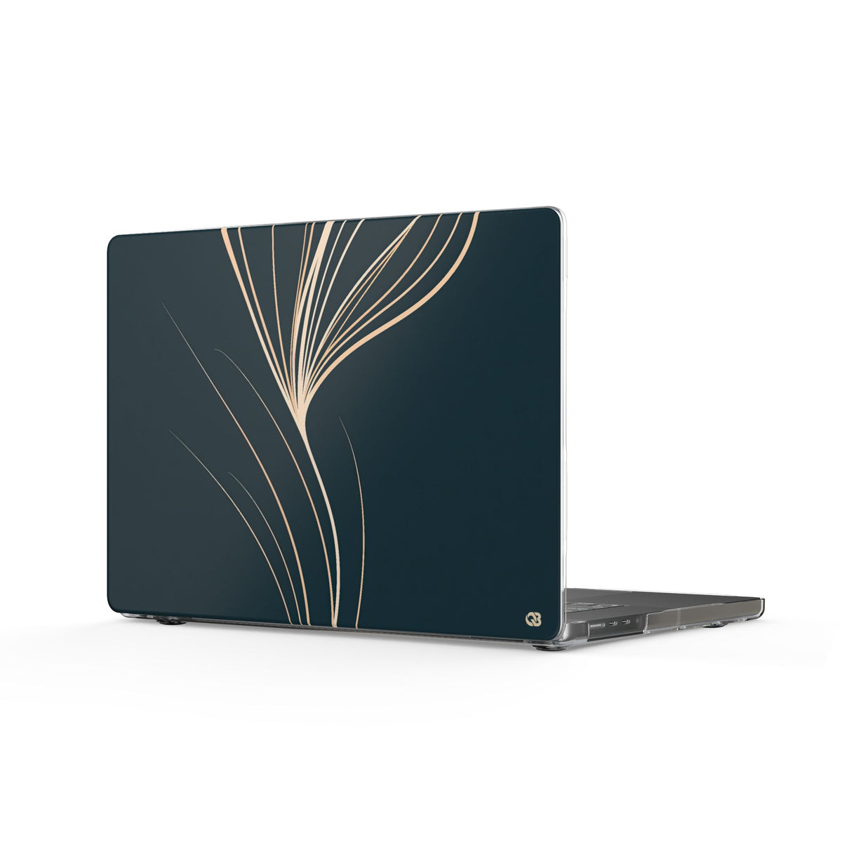 Botanical Contour · Clear Hard Case for MacBook · Teal