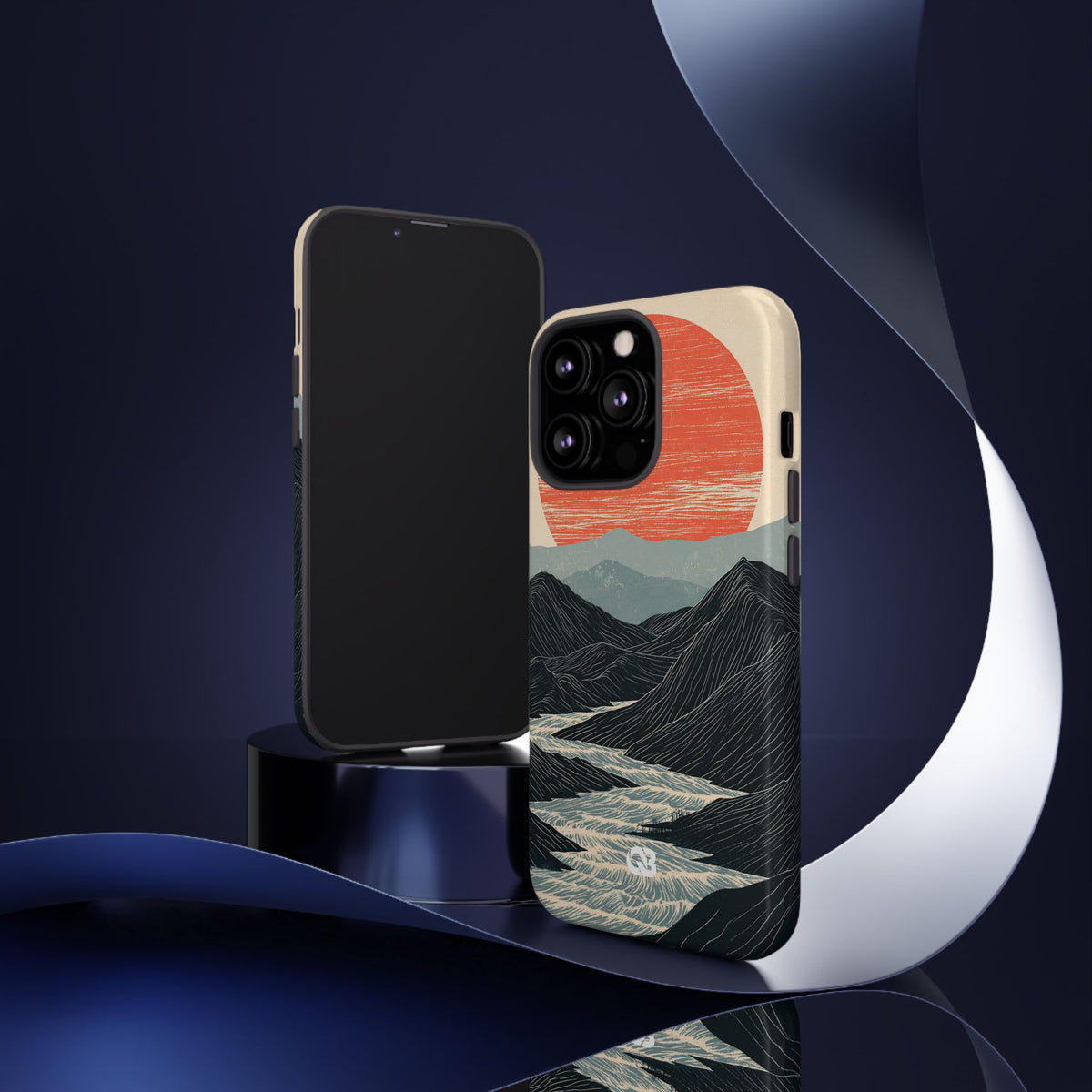 Crimson Ridge Horizon · Tough Phone Case for iPhone · Black