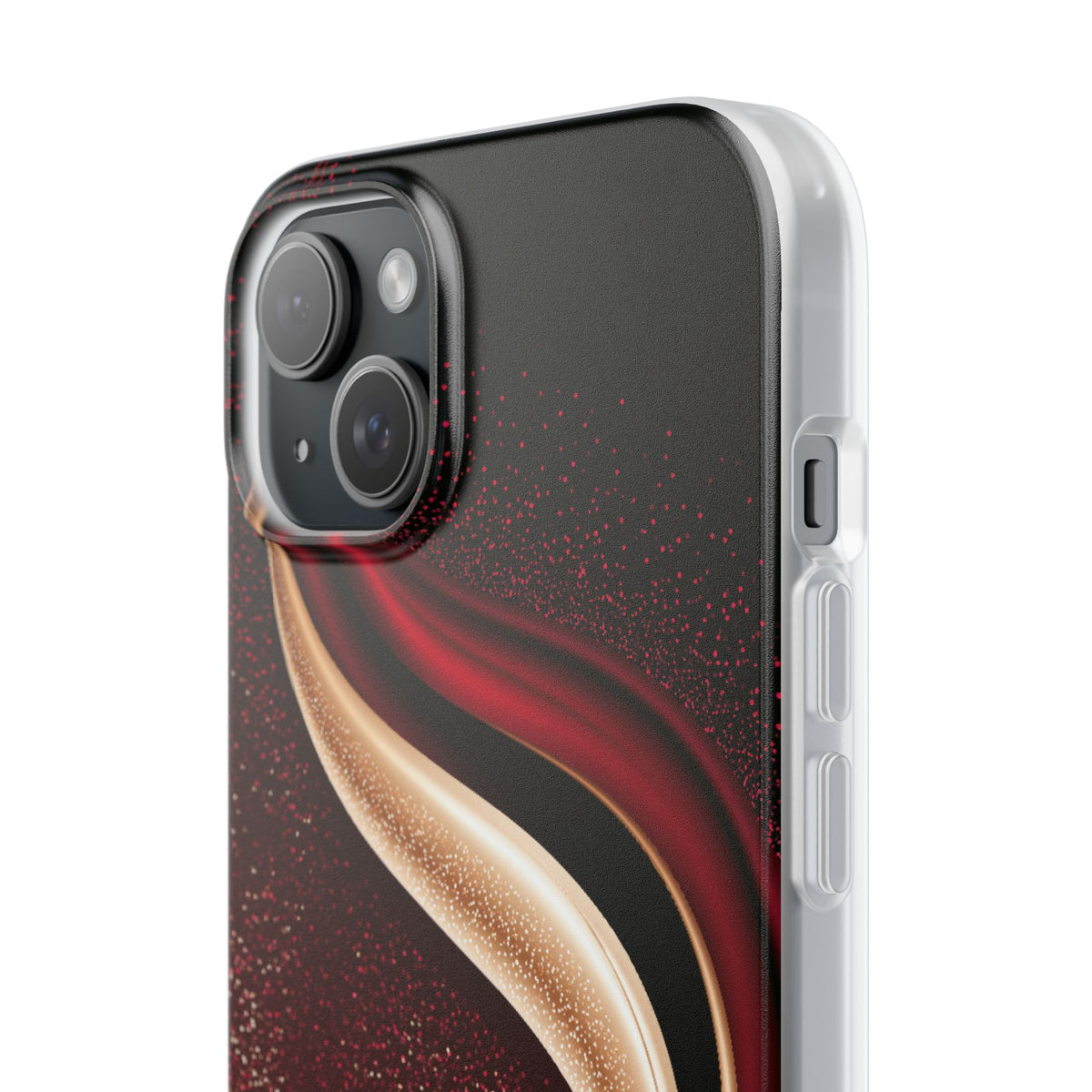 Gilded Crimson Flow · Lite Phone Case for iPhone · Red