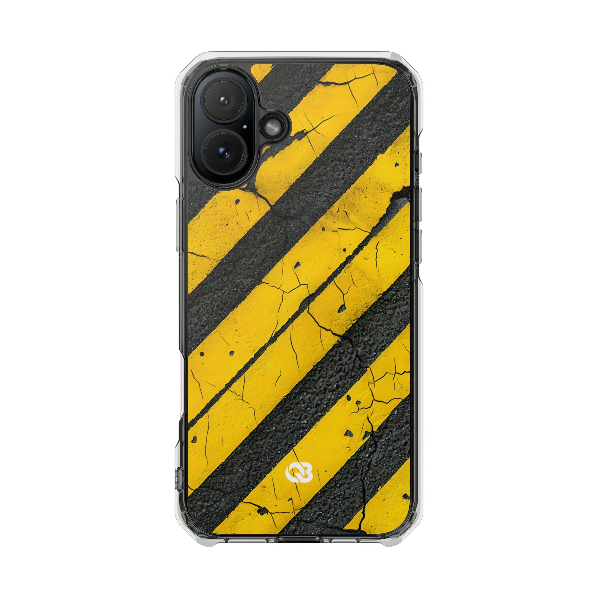 Cracked Hazard Stripes · Impact Custodia per iPhone · Magsafe