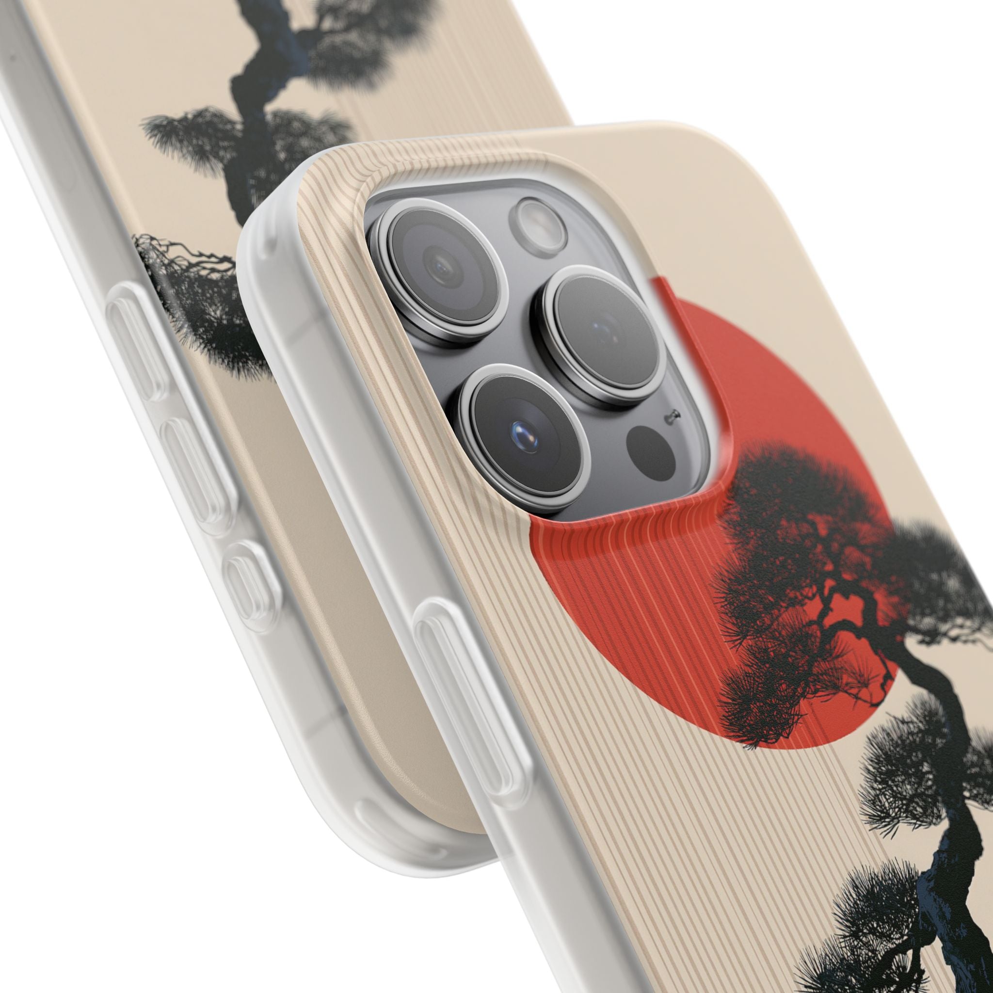 Beige Lite Phone Case for iPhone - Kyoto Crimson Pine