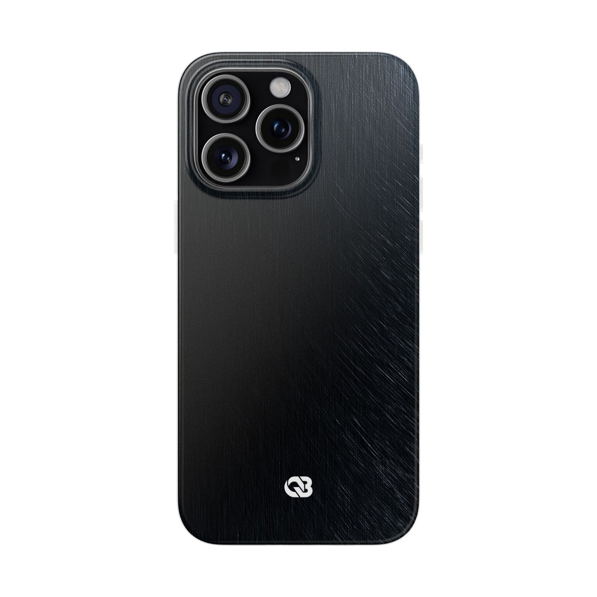 Black Lite Phone Case for iPhone - Midnight Brushed Grain