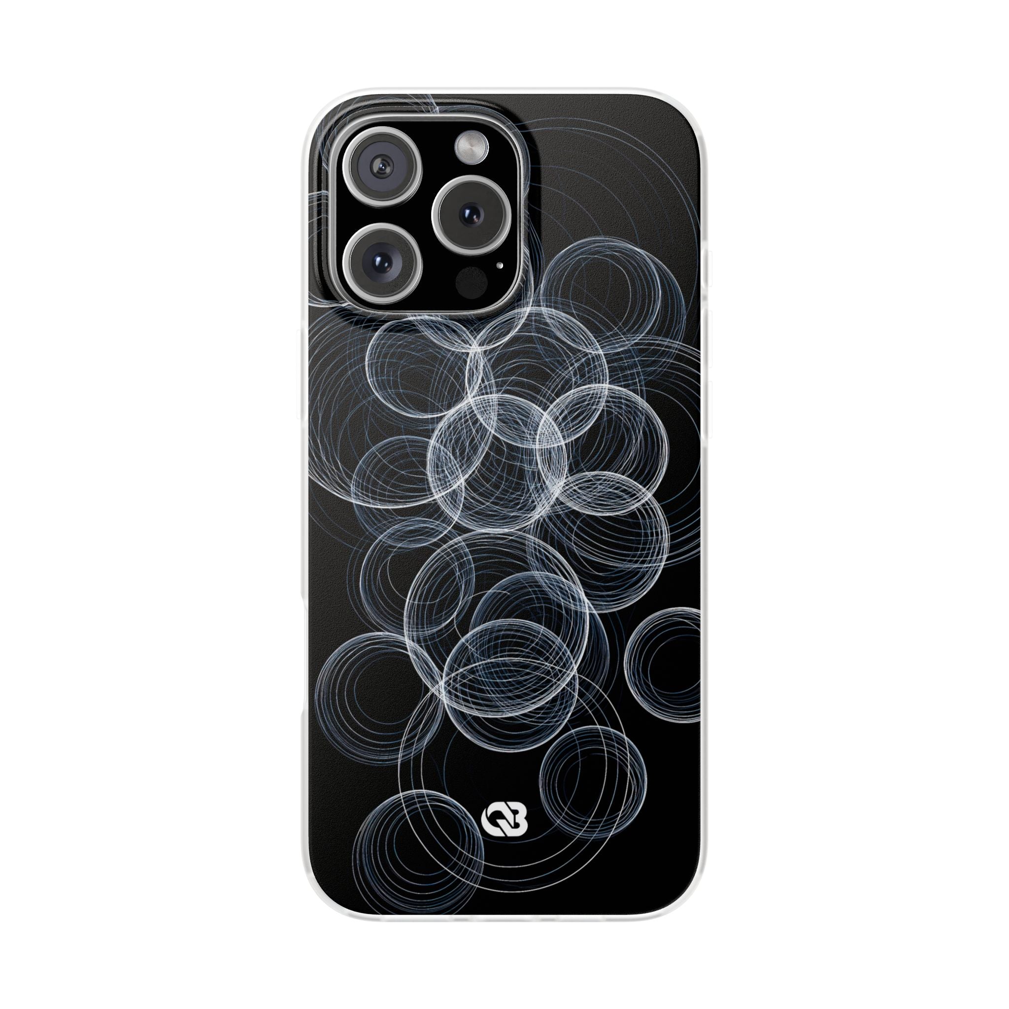 Black Lite Phone Case for iPhone - Frosted Ring Matrix
