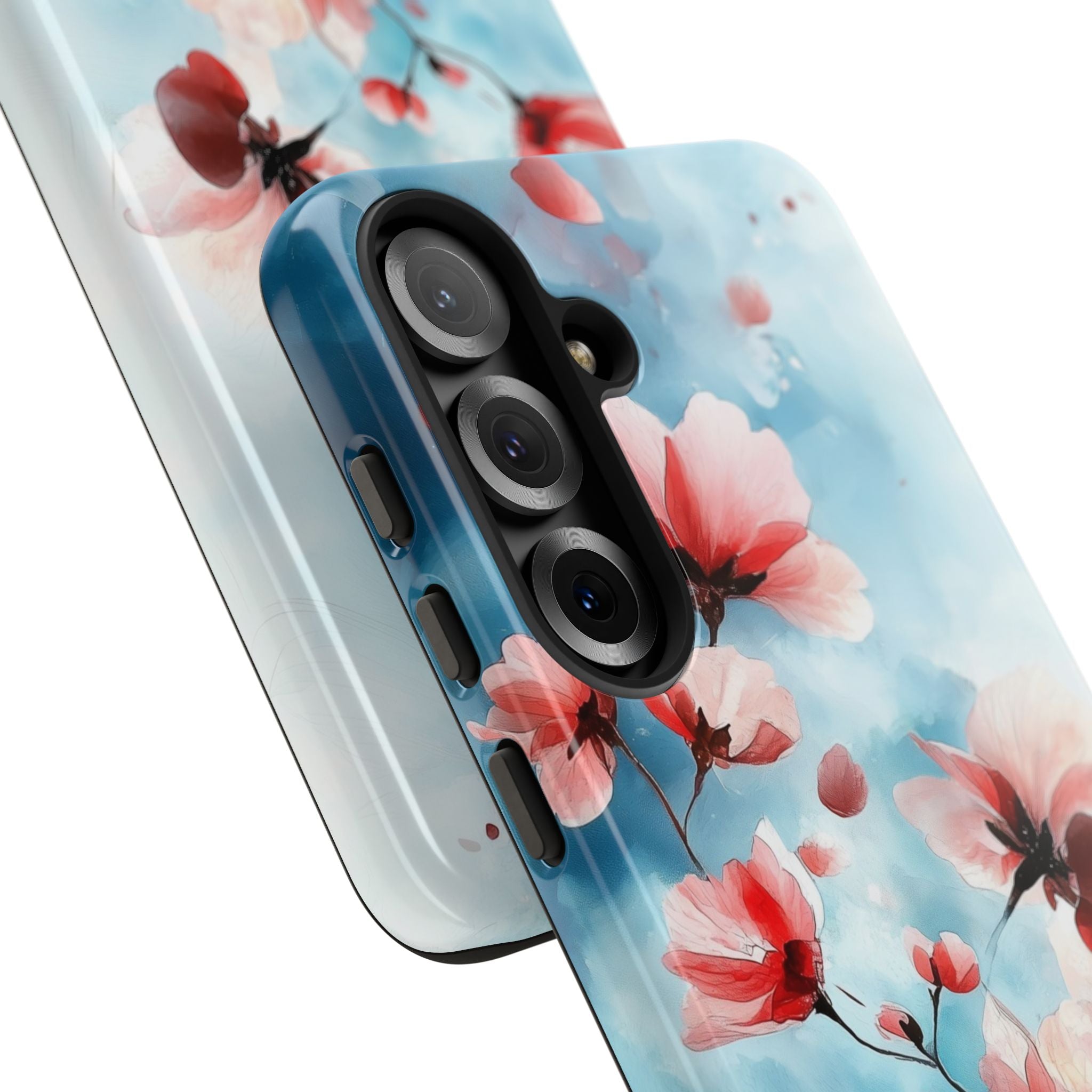 Pink Blossom Drift Samsung S25 Plus Skal - Tough